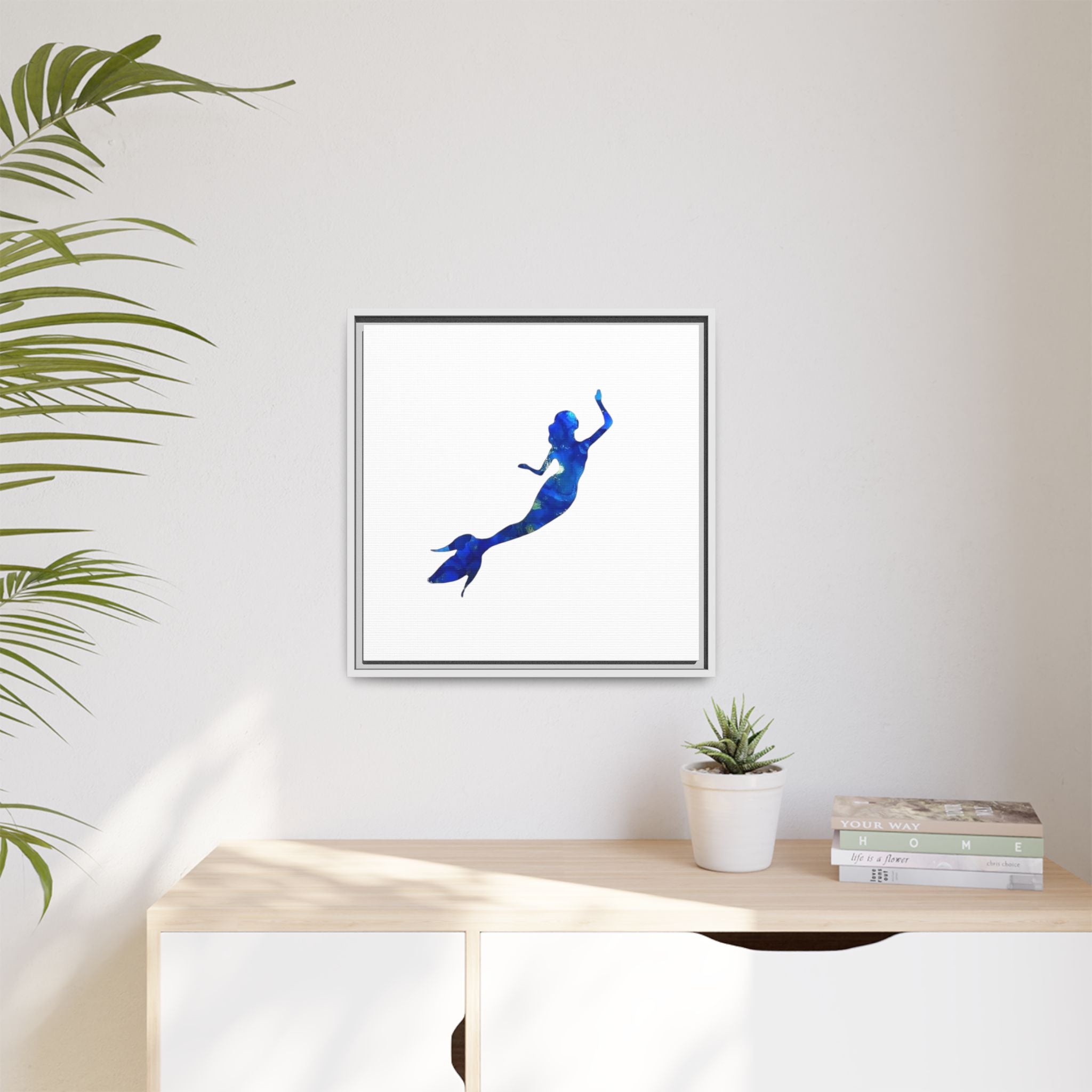 Mermaid 1, Matte Canvas, Framed (Multi-color)