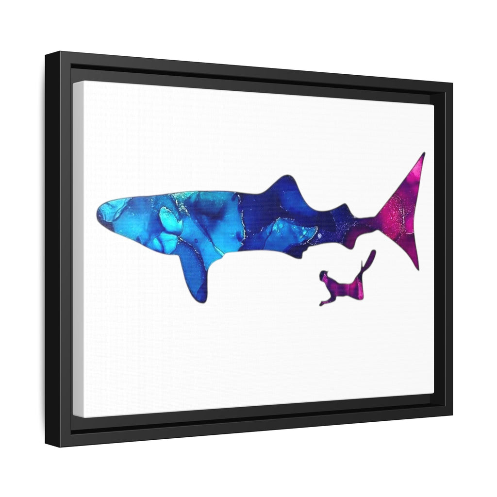Swimming With Giants, Matte Canvas, Framed (Multi-color)