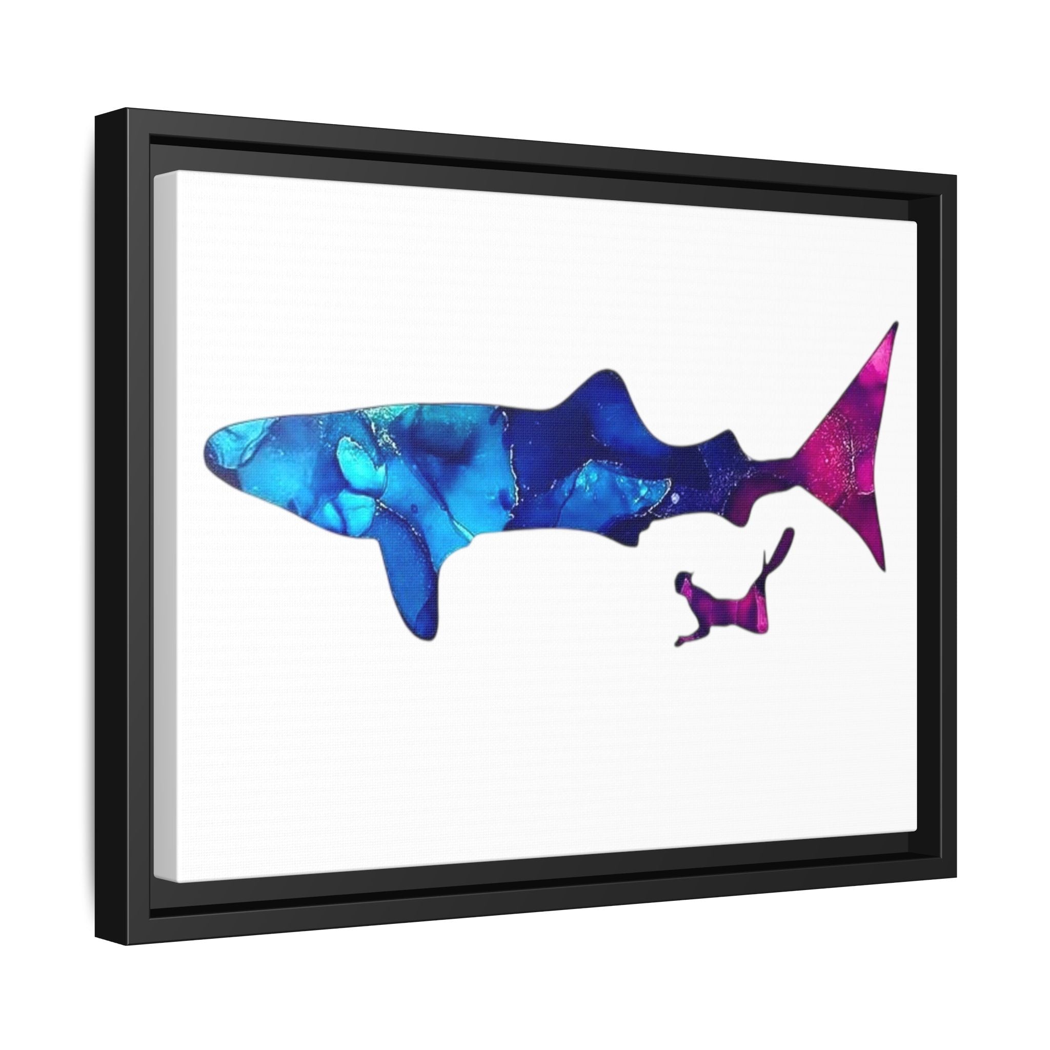 Swimming With Giants, Matte Canvas, Framed (Multi-color)