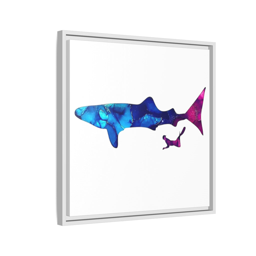 Swimming With Giants, Matte Canvas, Framed (Multi-color)