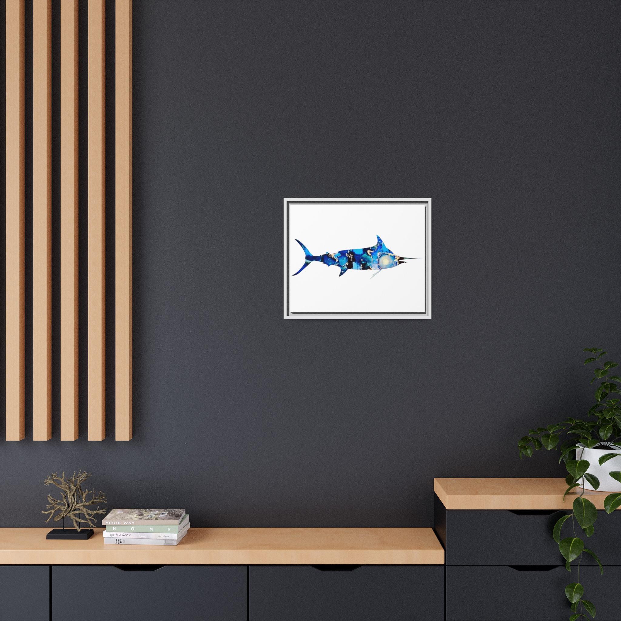 Swordfish, Matte Canvas, Framed (Multi-color)