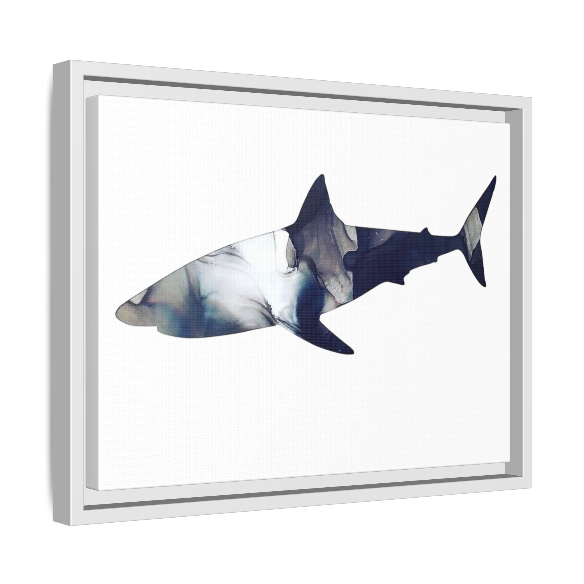 Great White 2,Matte Canvas, Framed (Multi-color)