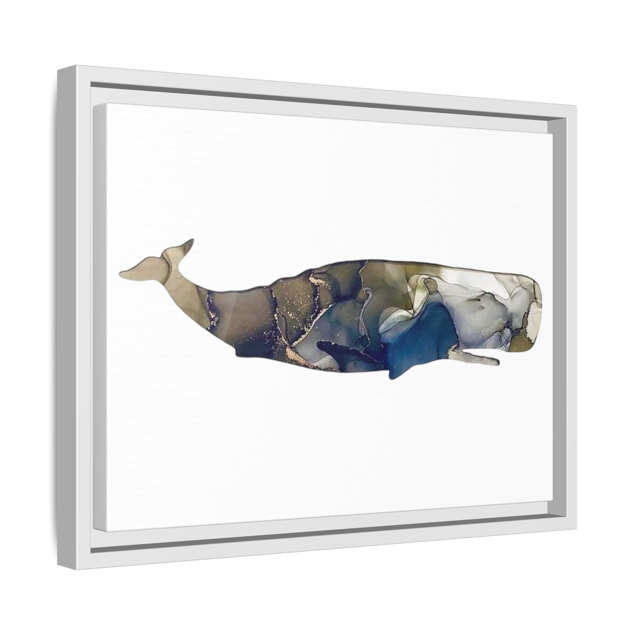 Sperm Whale Gray, Matte Canvas, Framed (Multi-color)