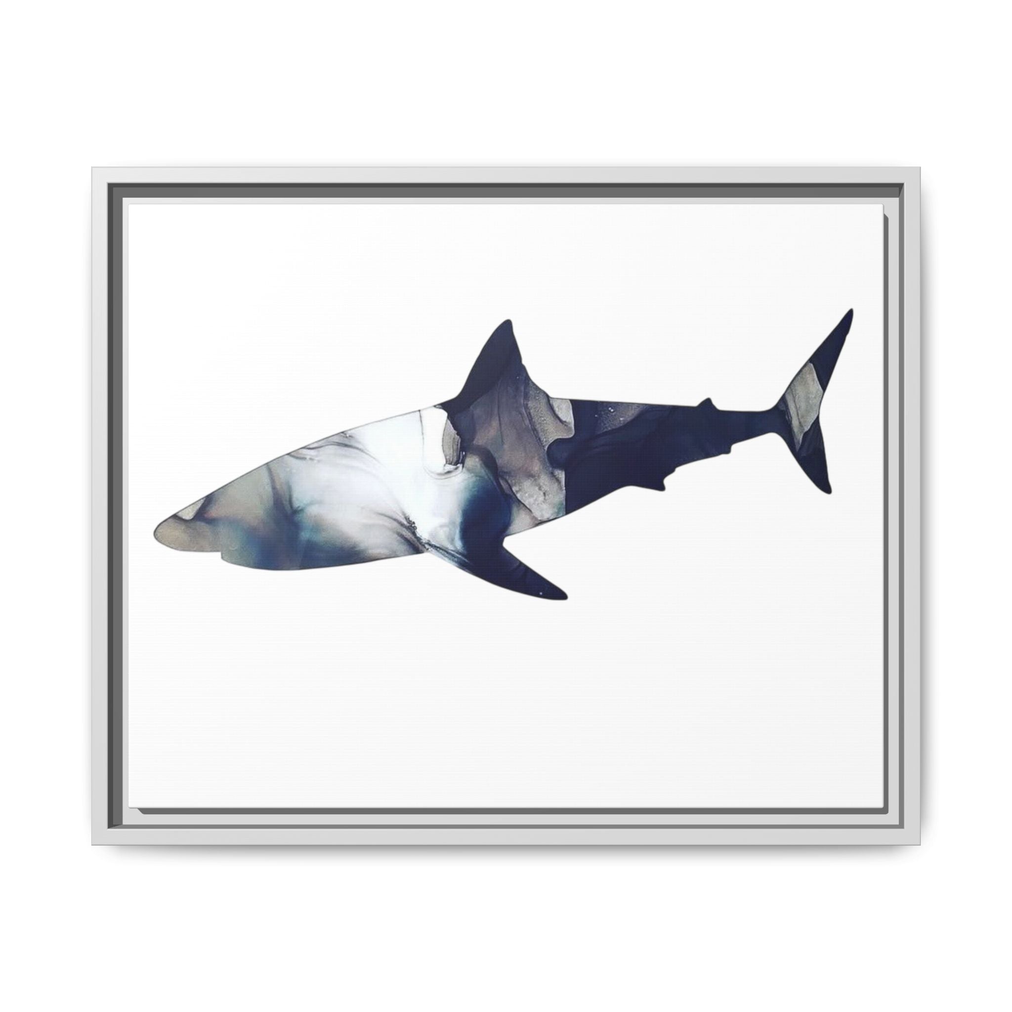 Great White 2,Matte Canvas, Framed (Multi-color)