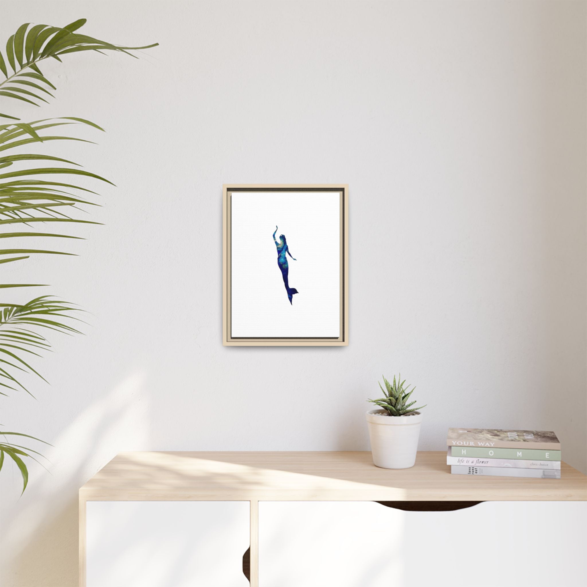 Mermaid 3, Matte Canvas, Framed (Multi-color)