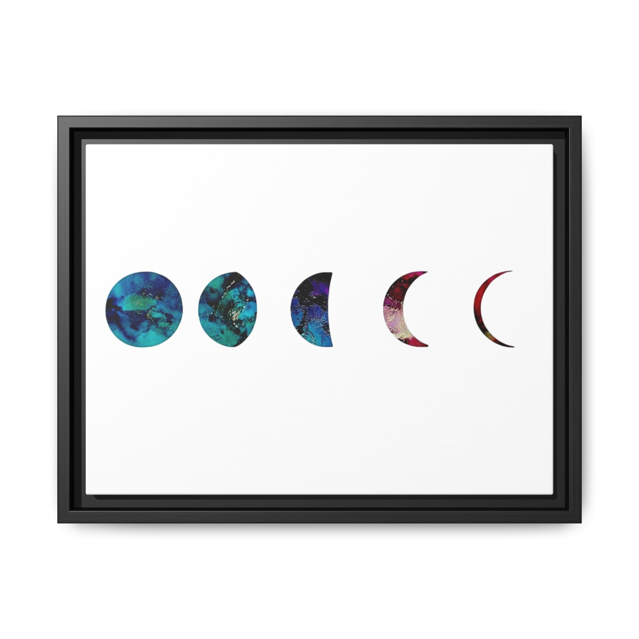 Moon Phases,Matte Canvas, Framed (Multi-color)