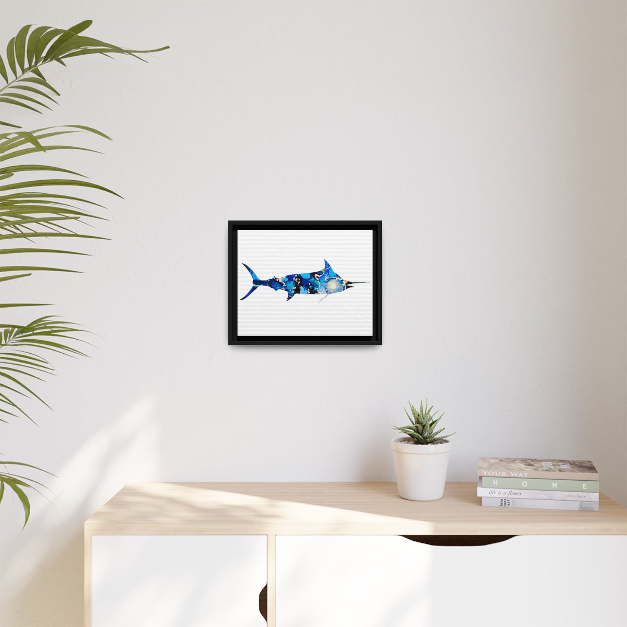 Swordfish, Matte Canvas, Framed (Multi-color)