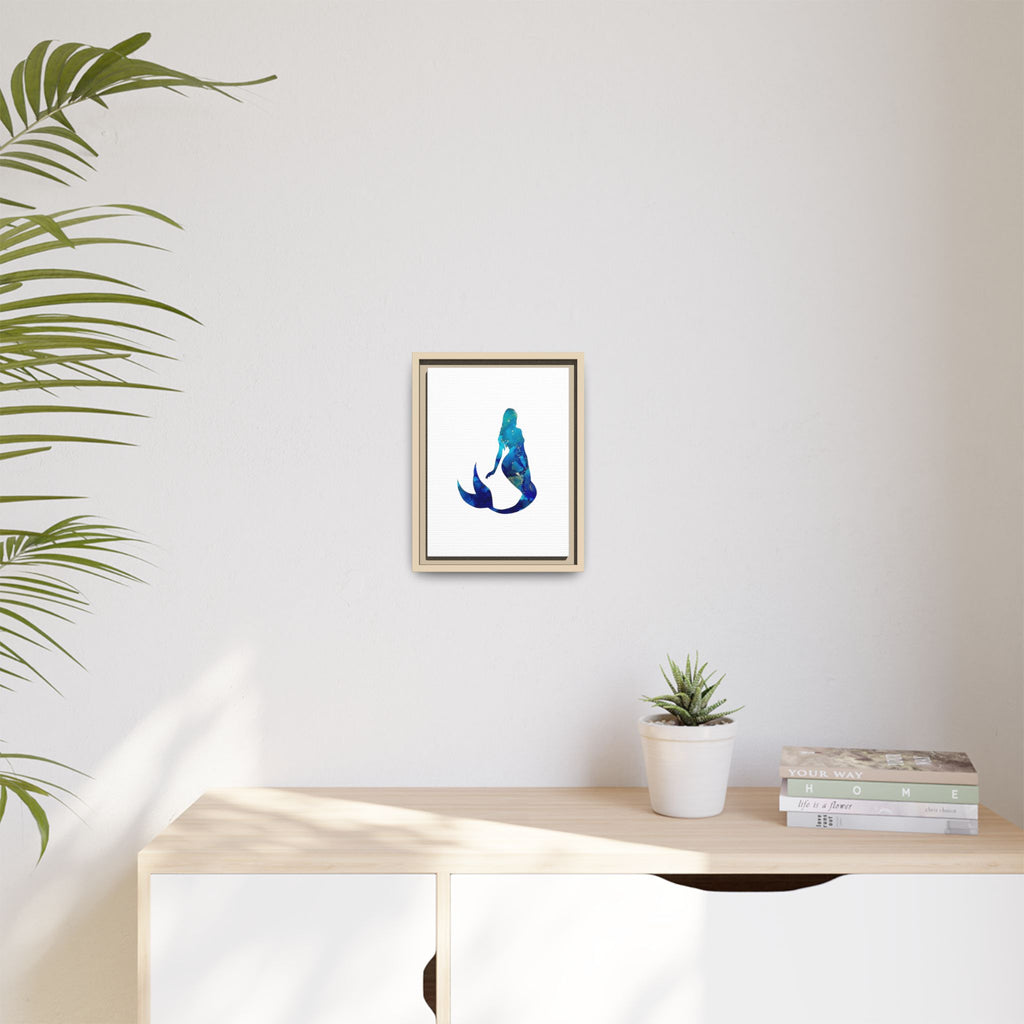 Mermaid 4,Matte Canvas, Framed (Multi-color)