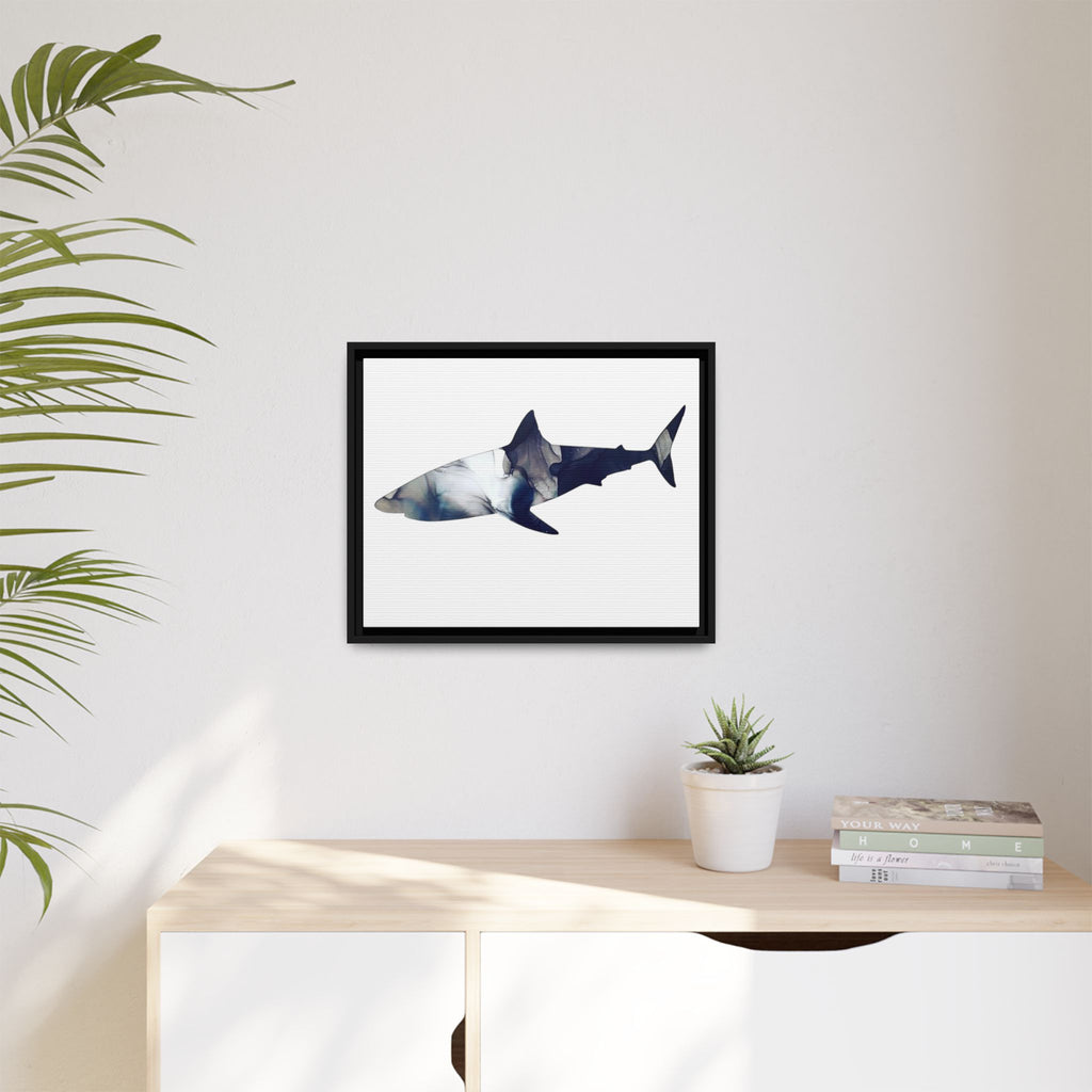 Great White 2,Matte Canvas, Framed (Multi-color)