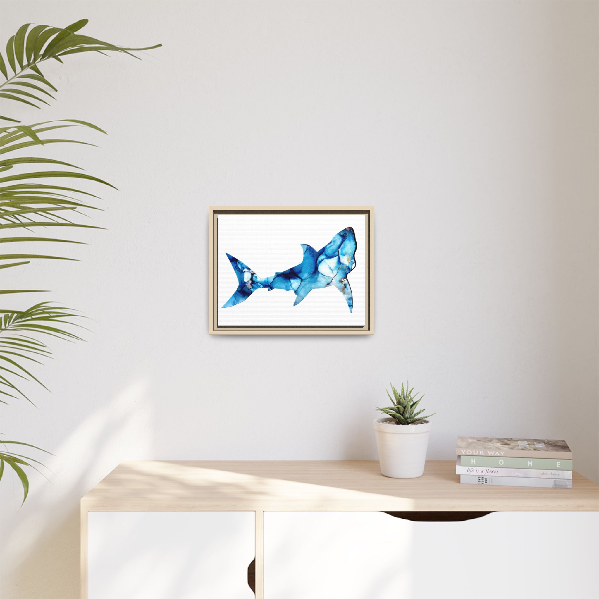 Great White 1, Matte Canvas, Framed (Multi-color)
