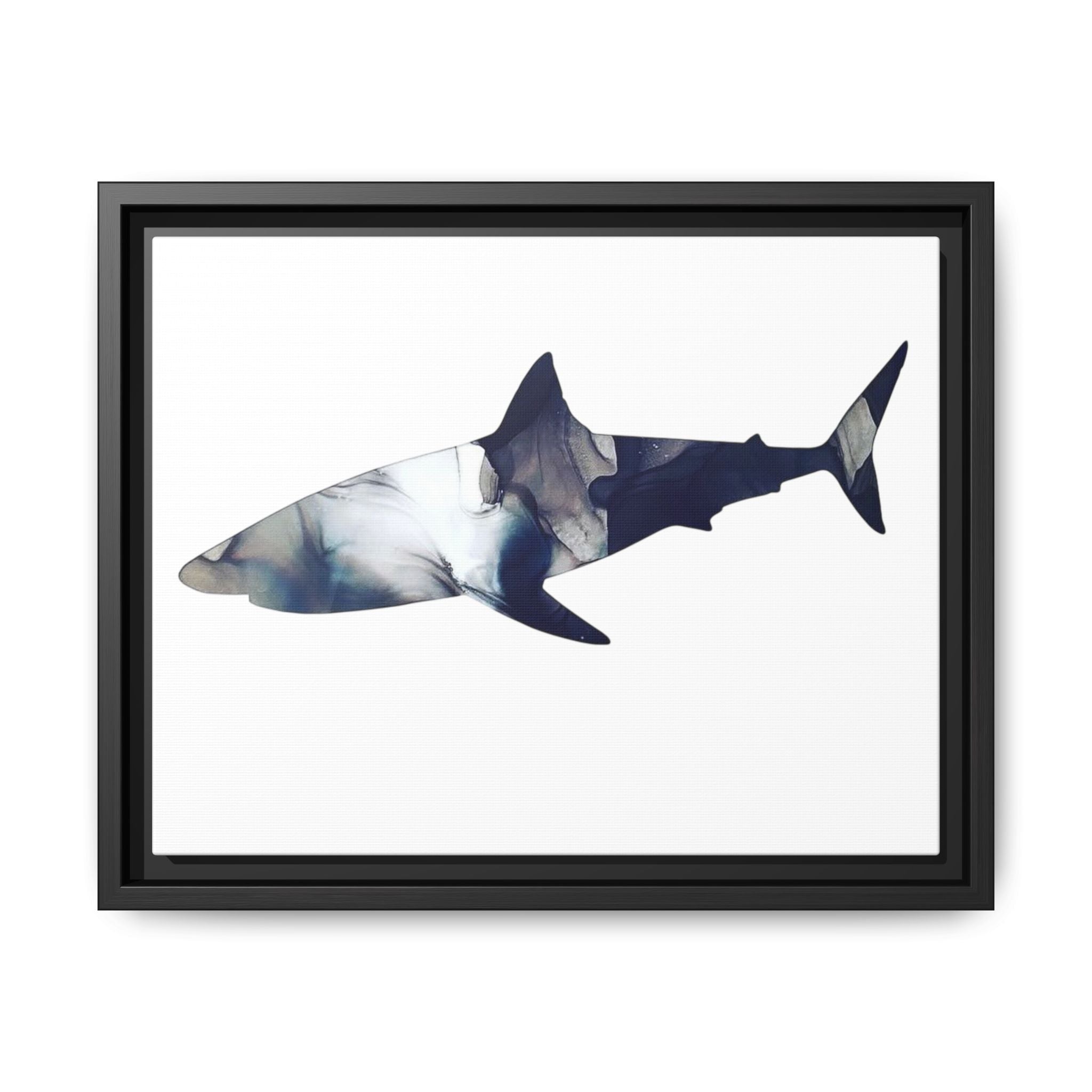 Great White 2,Matte Canvas, Framed (Multi-color)