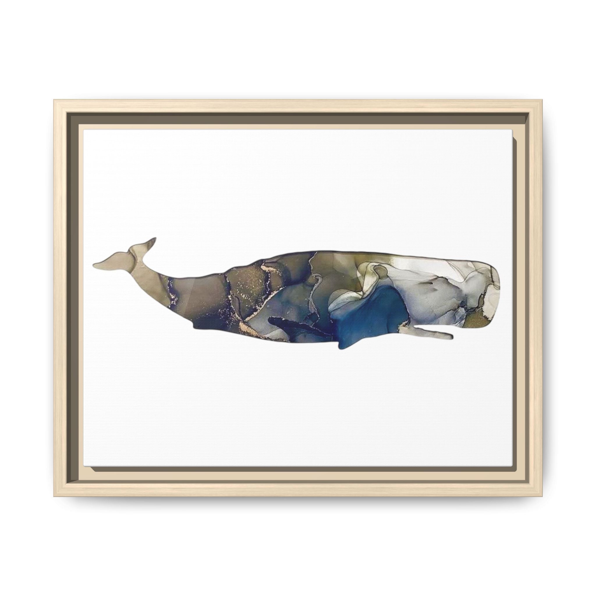 Sperm Whale Gray, Matte Canvas, Framed (Multi-color)