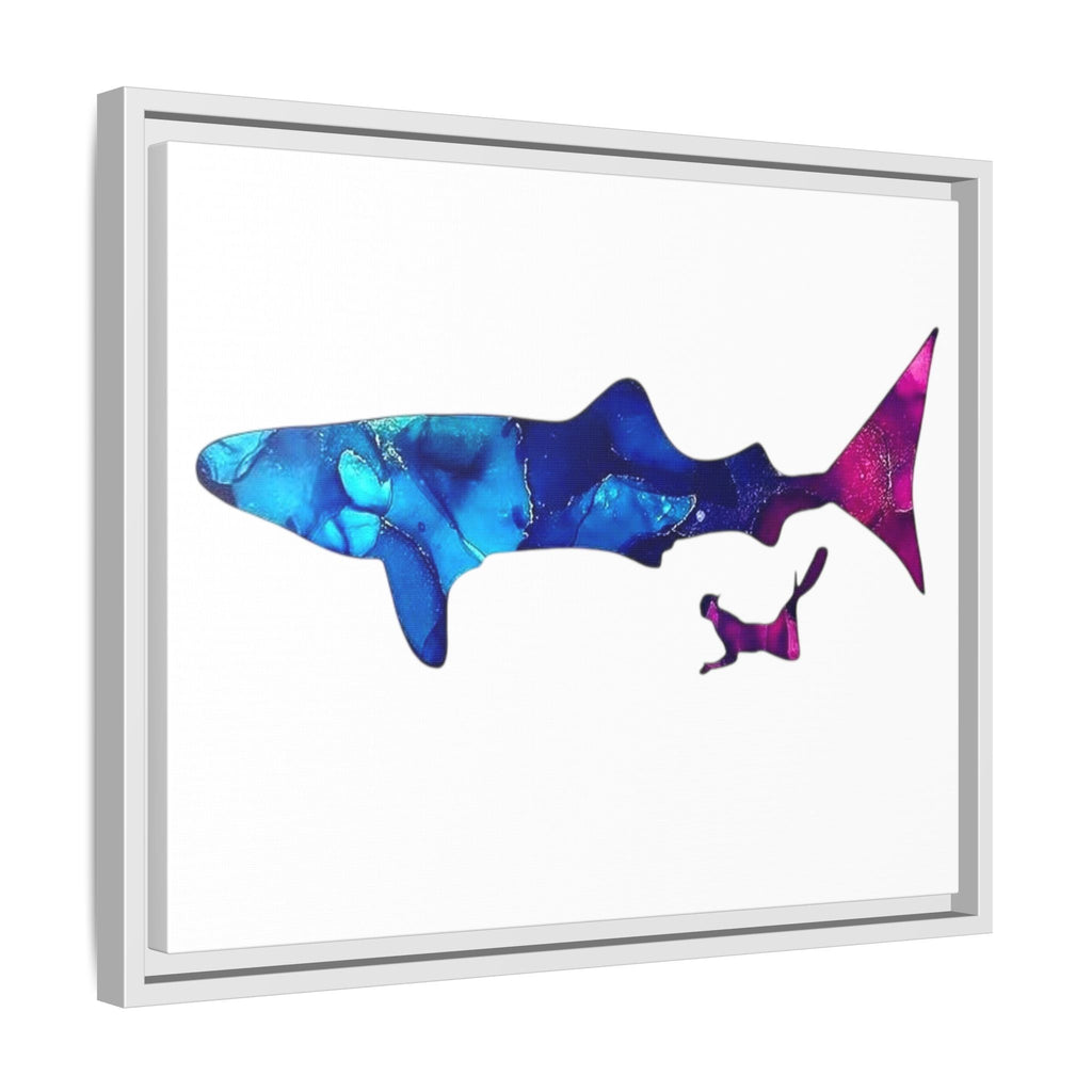 Swimming With Giants, Matte Canvas, Framed (Multi-color)