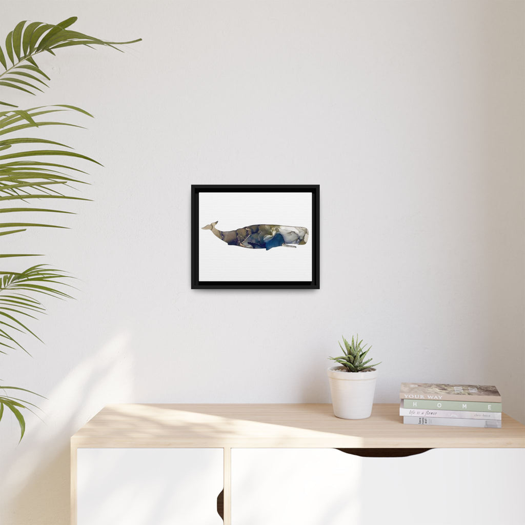 Sperm Whale Gray, Matte Canvas, Framed (Multi-color)