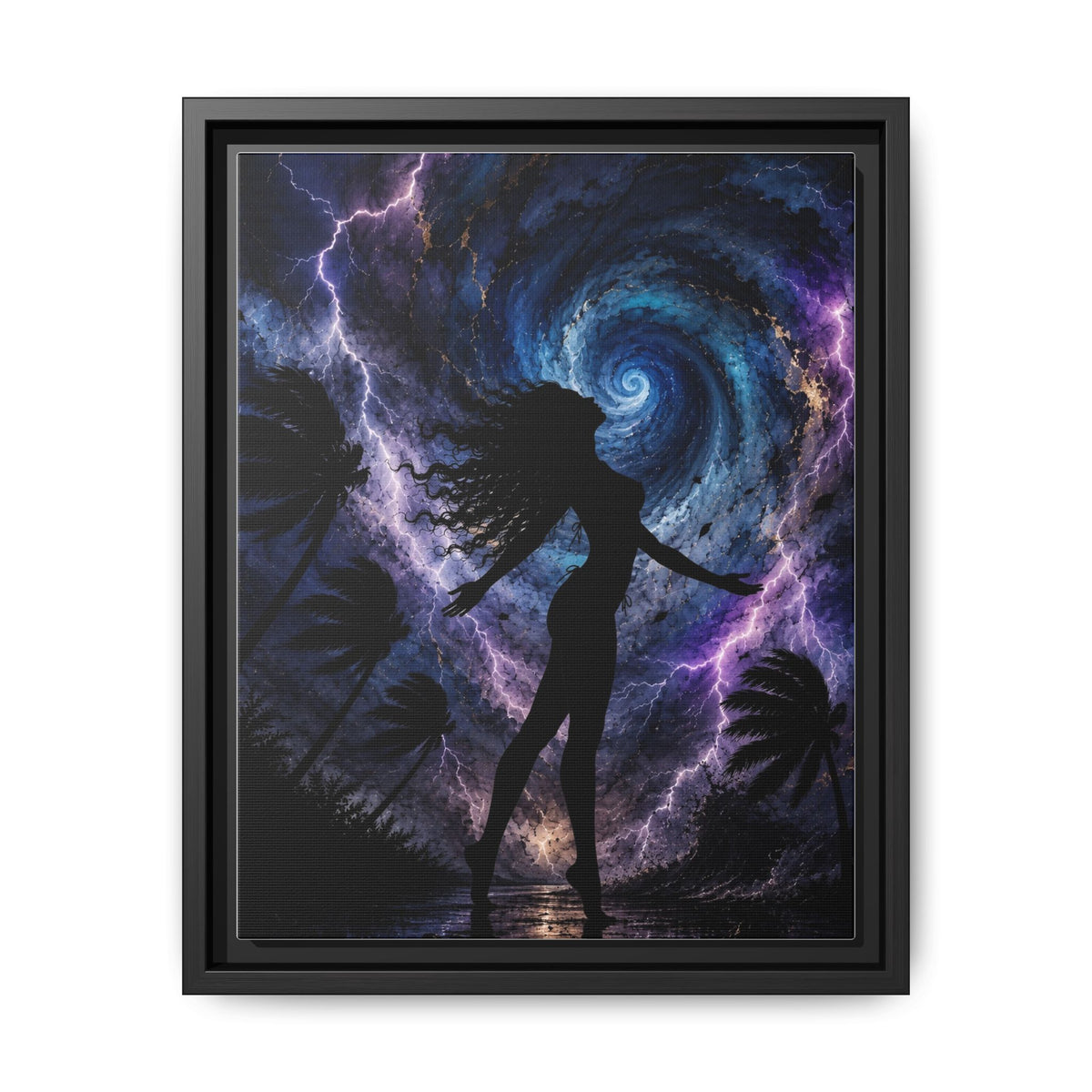 Hurricane Woman, Matte Canvas, Framed (Multi-color)