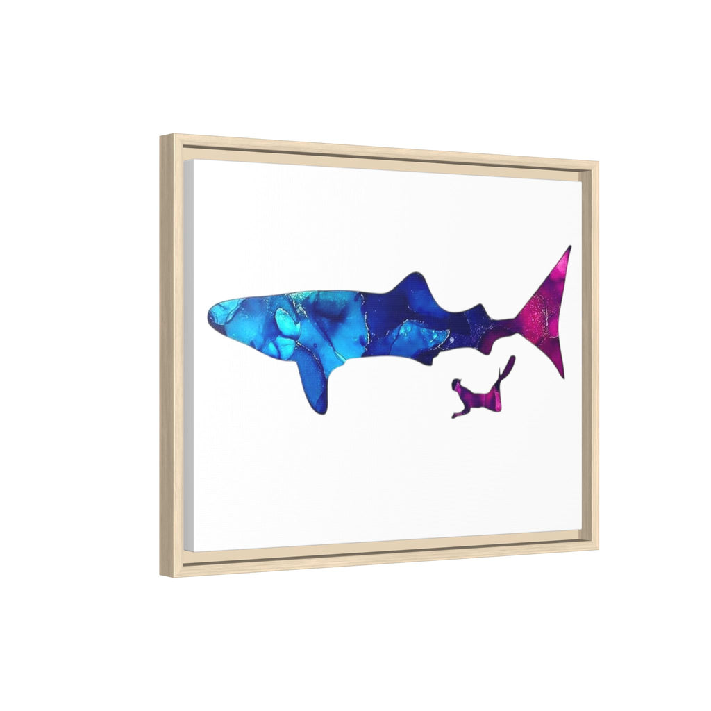Swimming With Giants, Matte Canvas, Framed (Multi-color)