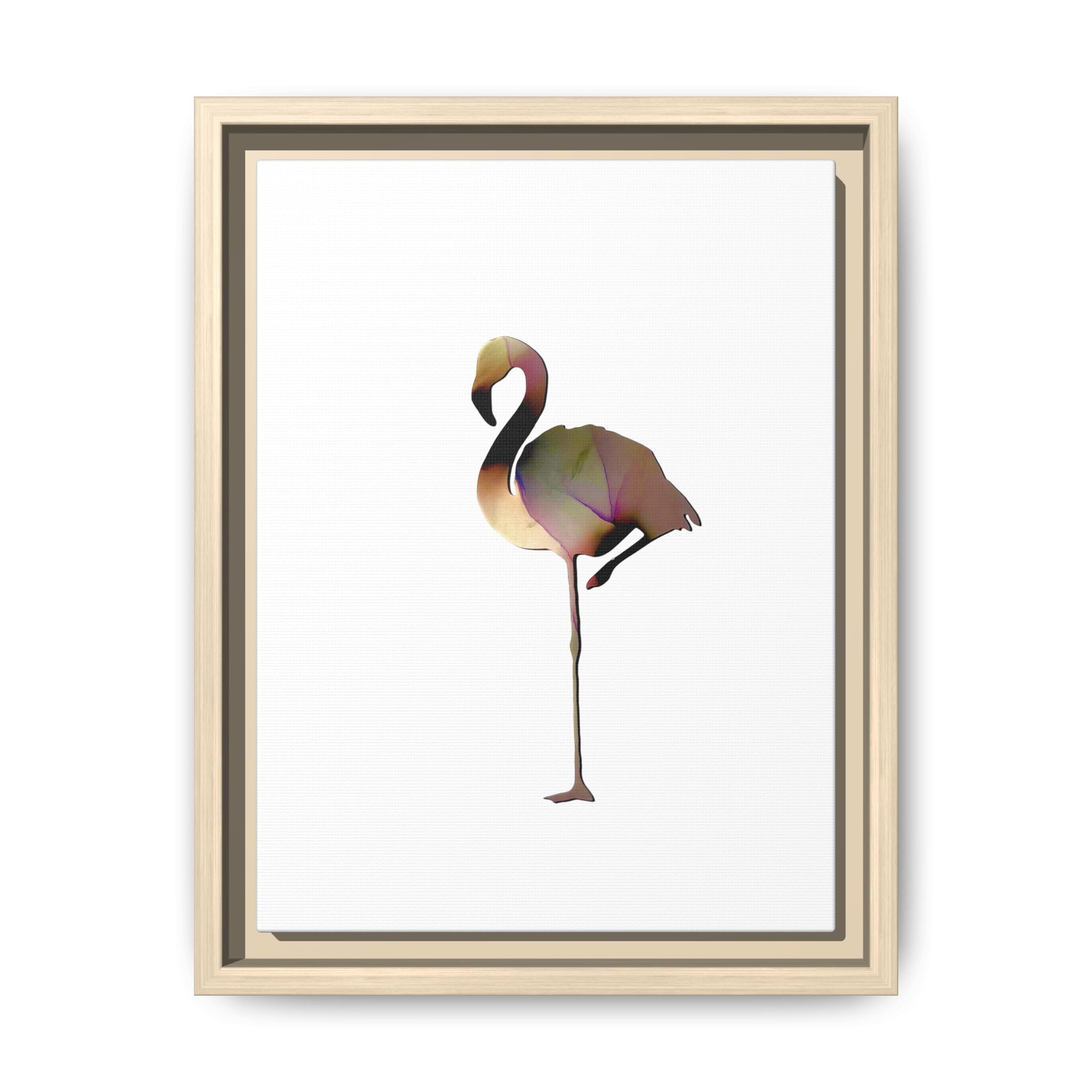 Flamingo 1, Matte Canvas, Framed (Multi-color)