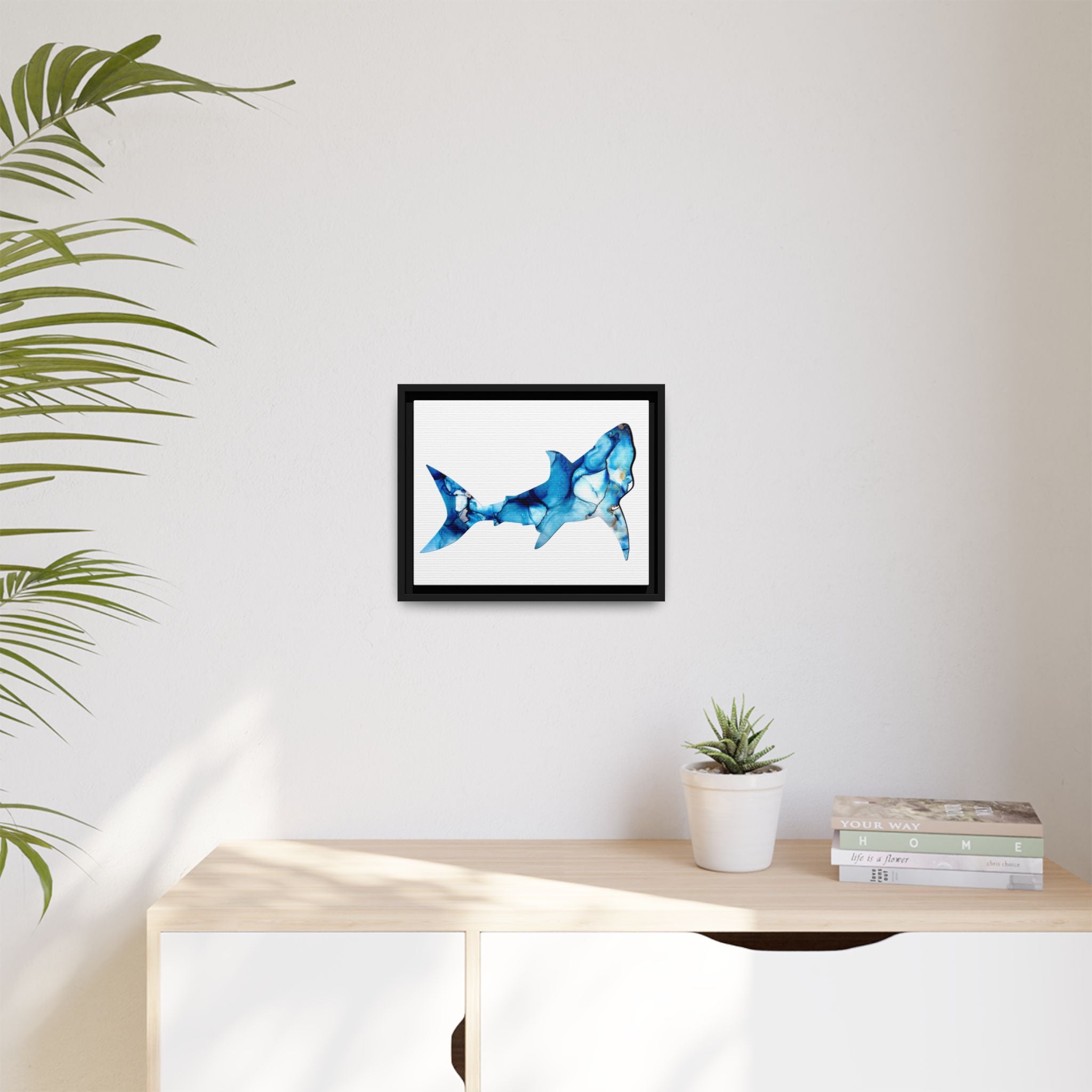 Great White 1, Matte Canvas, Framed (Multi-color)