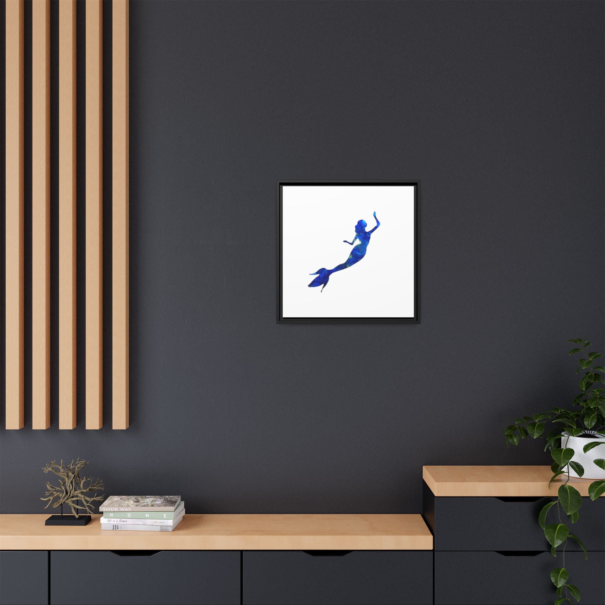Mermaid 1, Matte Canvas, Framed (Multi-color)