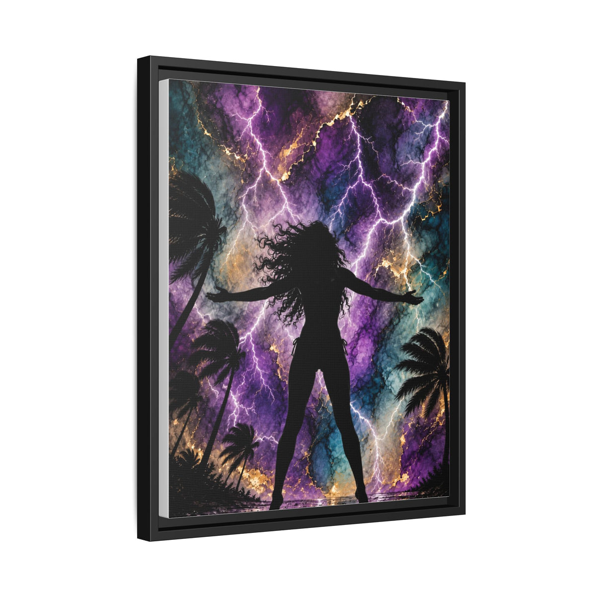 Summer Storm Woman, Matte Canvas, Framed (Multi-color)