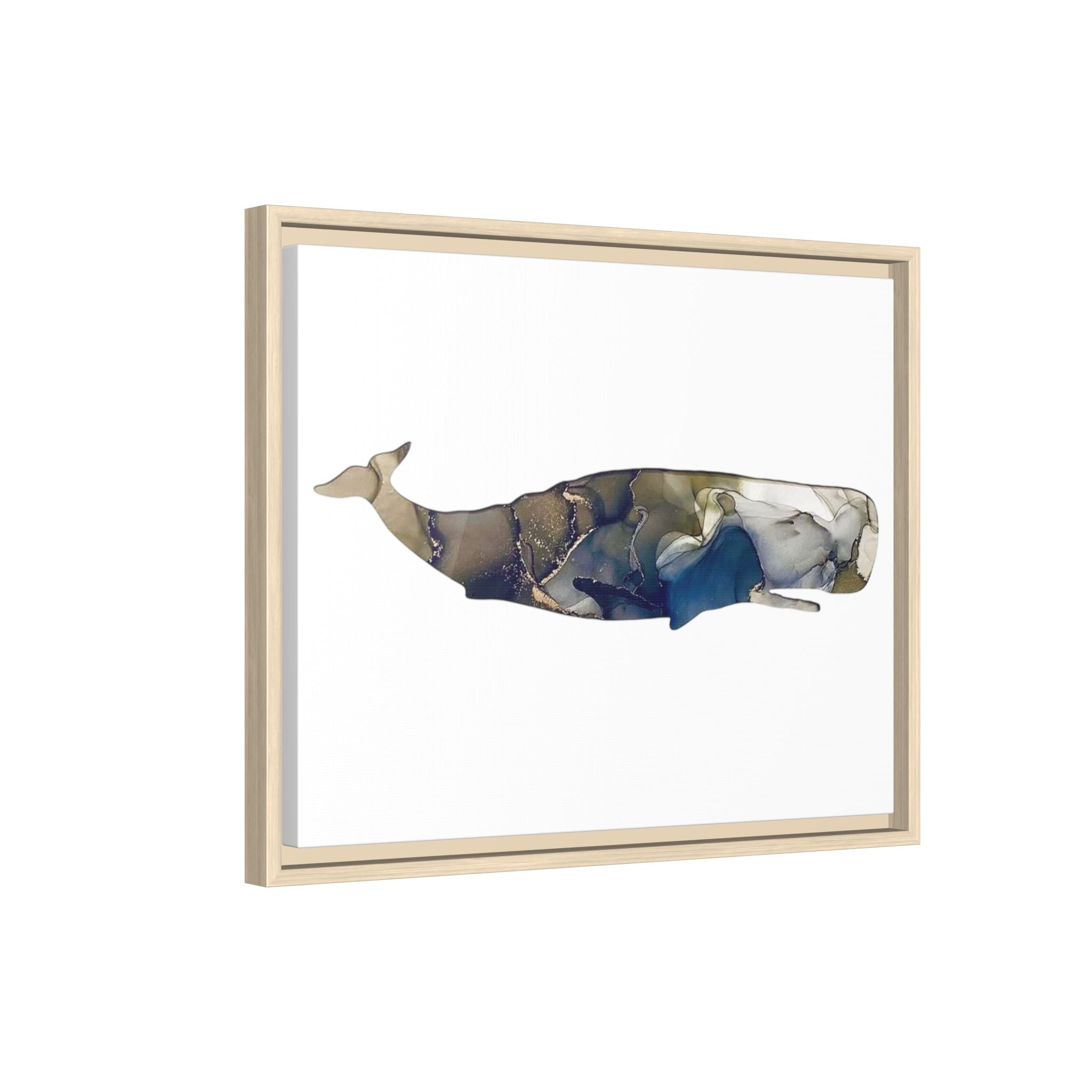 Sperm Whale Gray, Matte Canvas, Framed (Multi-color)