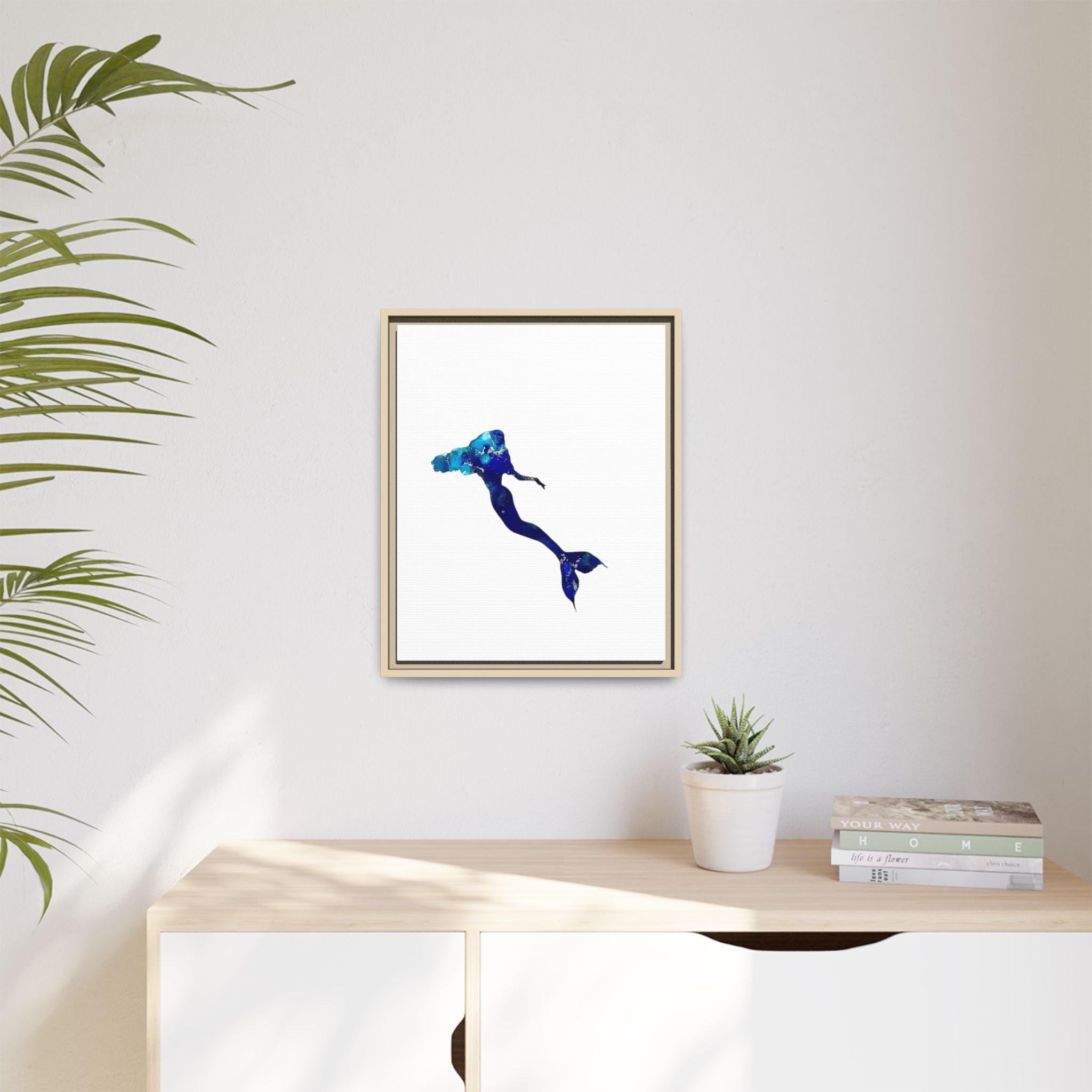 Mermaid 2, Matte Canvas, Framed (Multi-color)