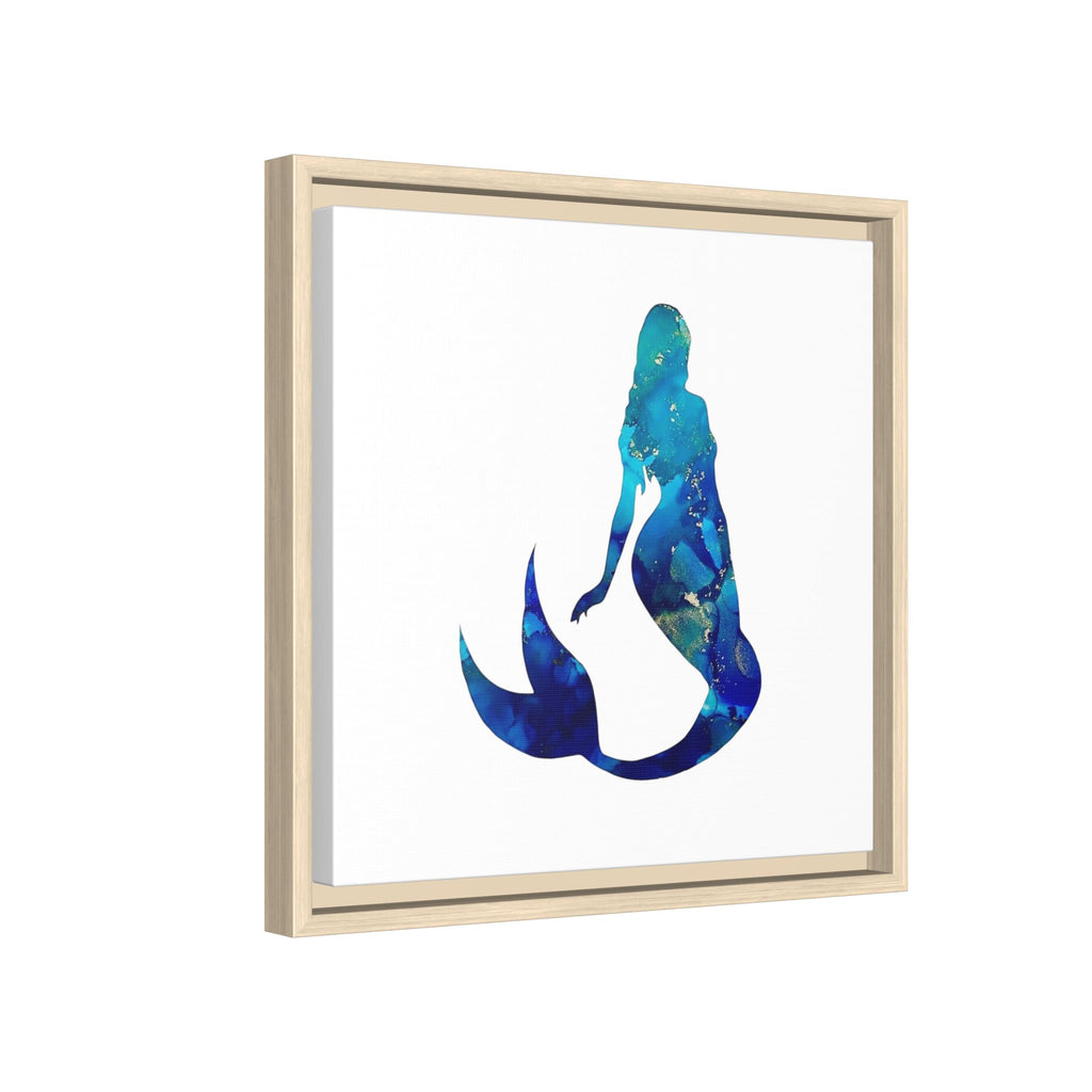 Mermaid 4,Matte Canvas, Framed (Multi-color)