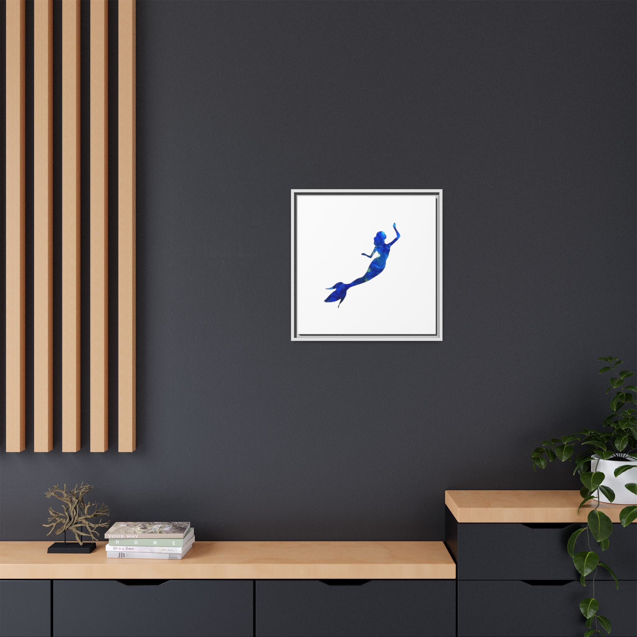 Mermaid 1, Matte Canvas, Framed (Multi-color)