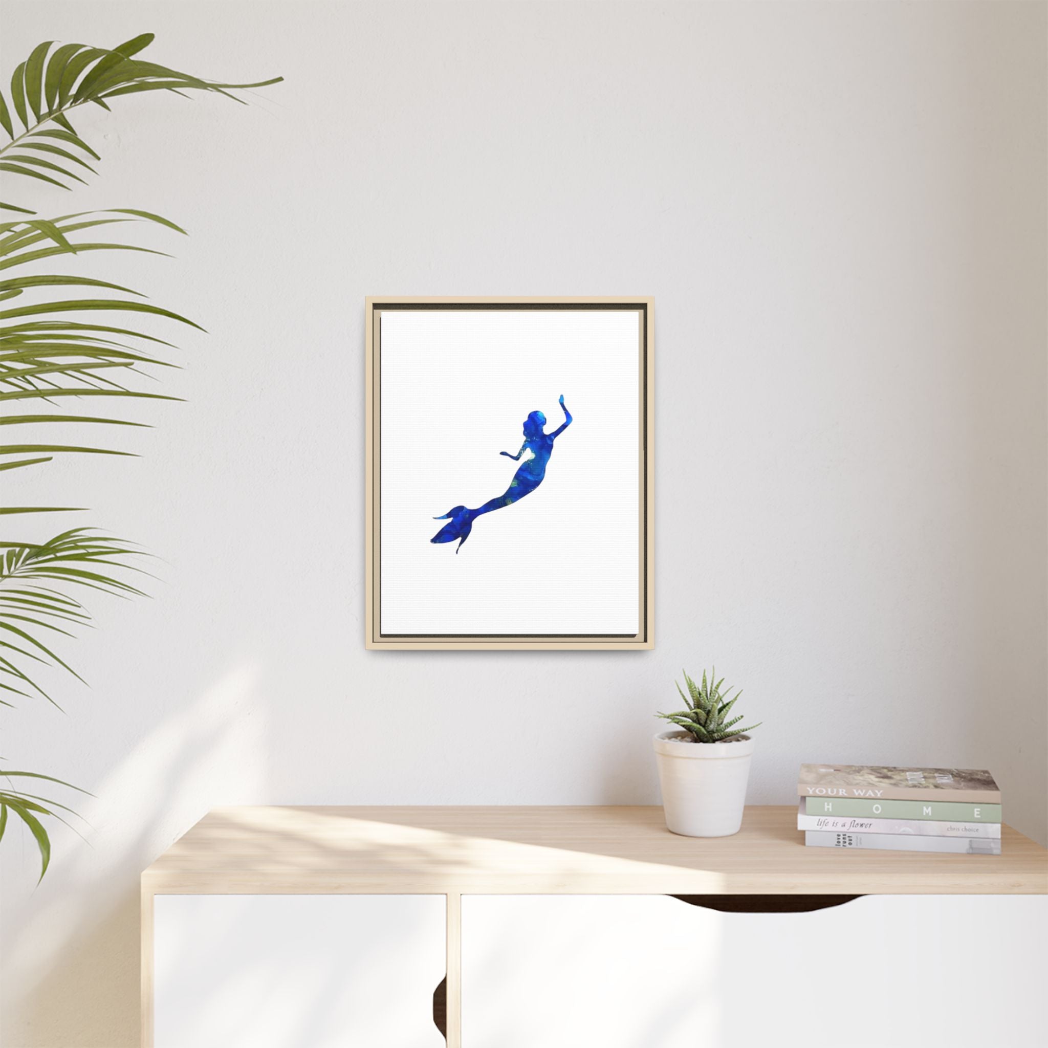 Mermaid 1, Matte Canvas, Framed (Multi-color)