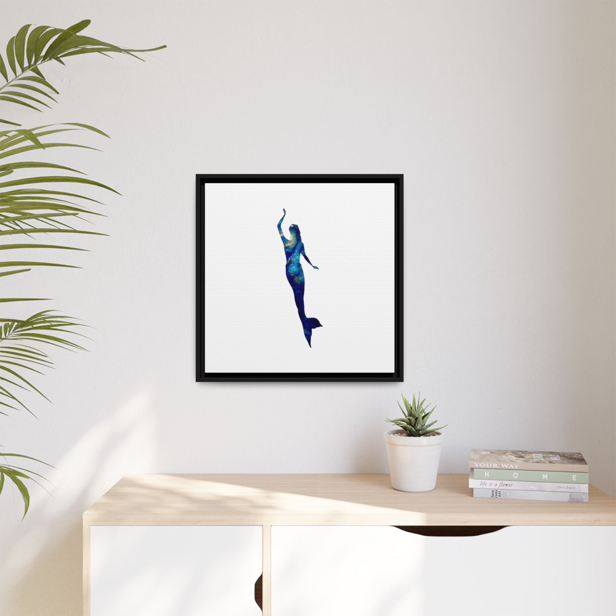 Mermaid 3, Matte Canvas, Framed (Multi-color)