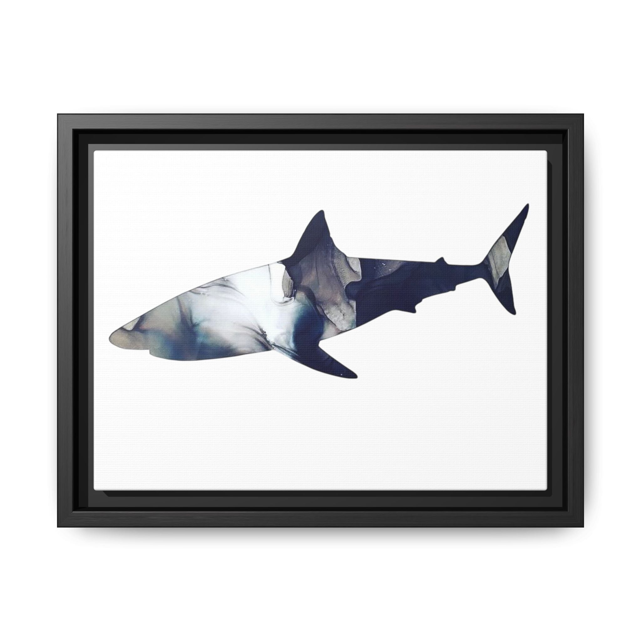 Great White 2,Matte Canvas, Framed (Multi-color)