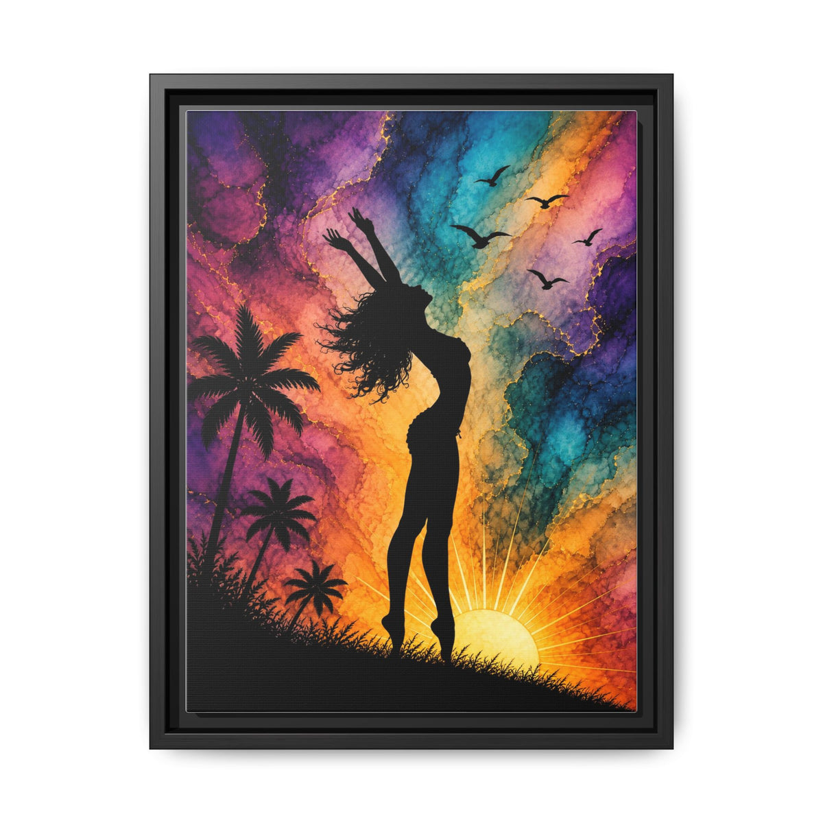 Sun Woman, Matte Canvas, Framed (Multi-color)