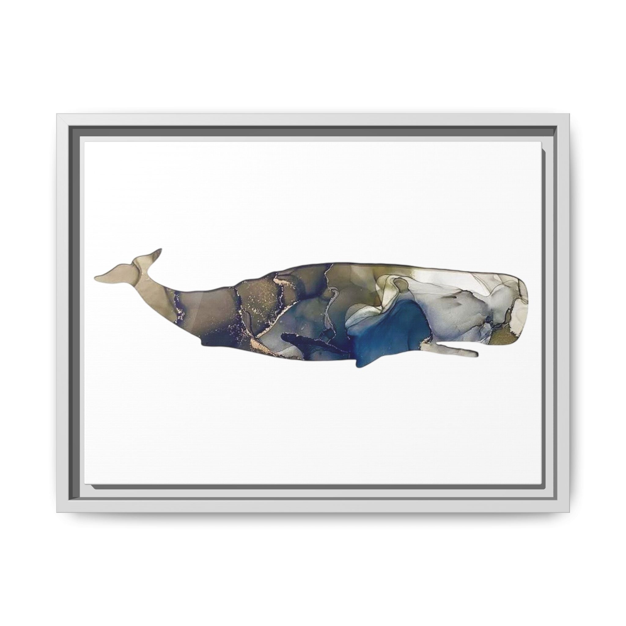 Sperm Whale Gray, Matte Canvas, Framed (Multi-color)