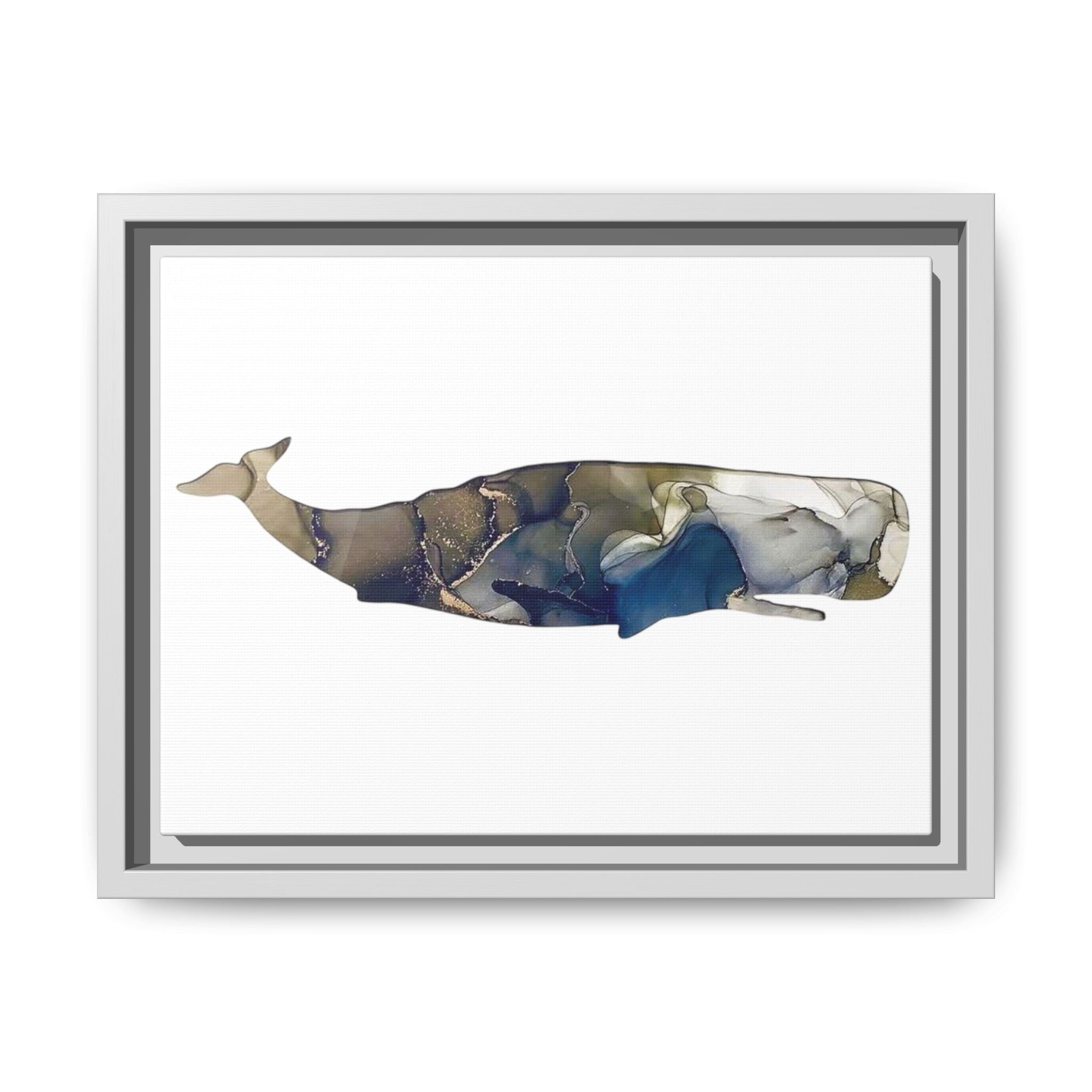 Sperm Whale Gray, Matte Canvas, Framed (Multi-color)
