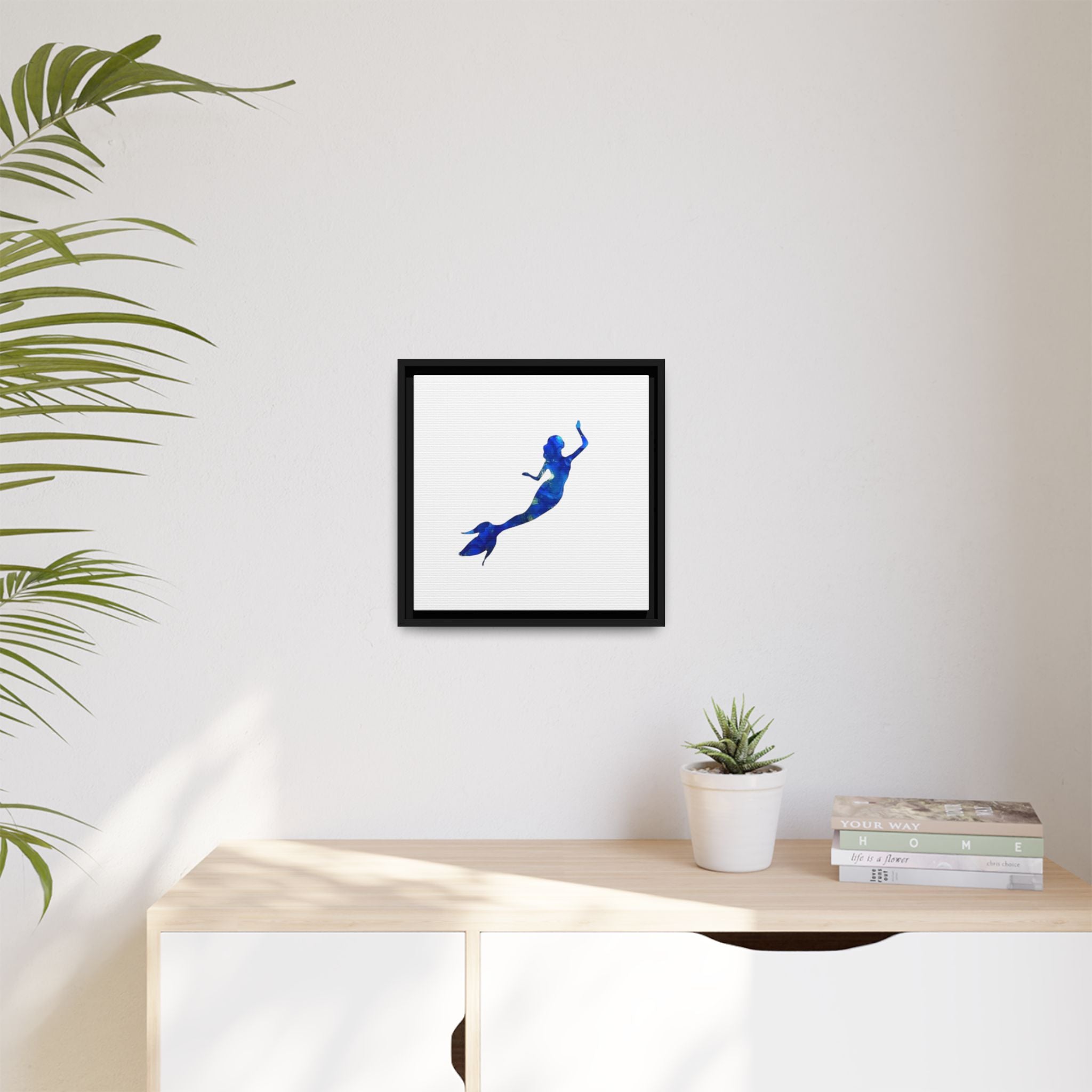 Mermaid 1, Matte Canvas, Framed (Multi-color)