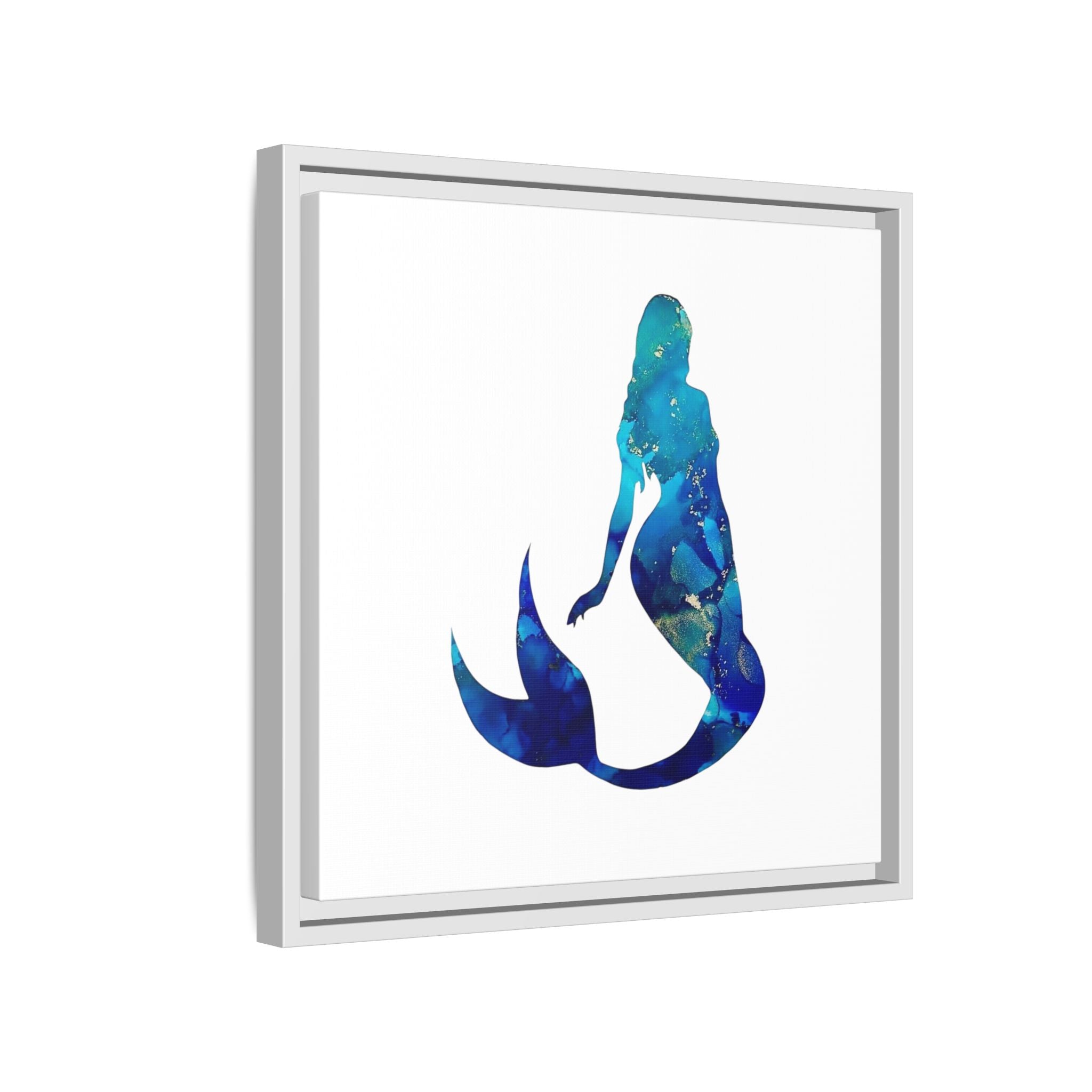 Mermaid 4,Matte Canvas, Framed (Multi-color)