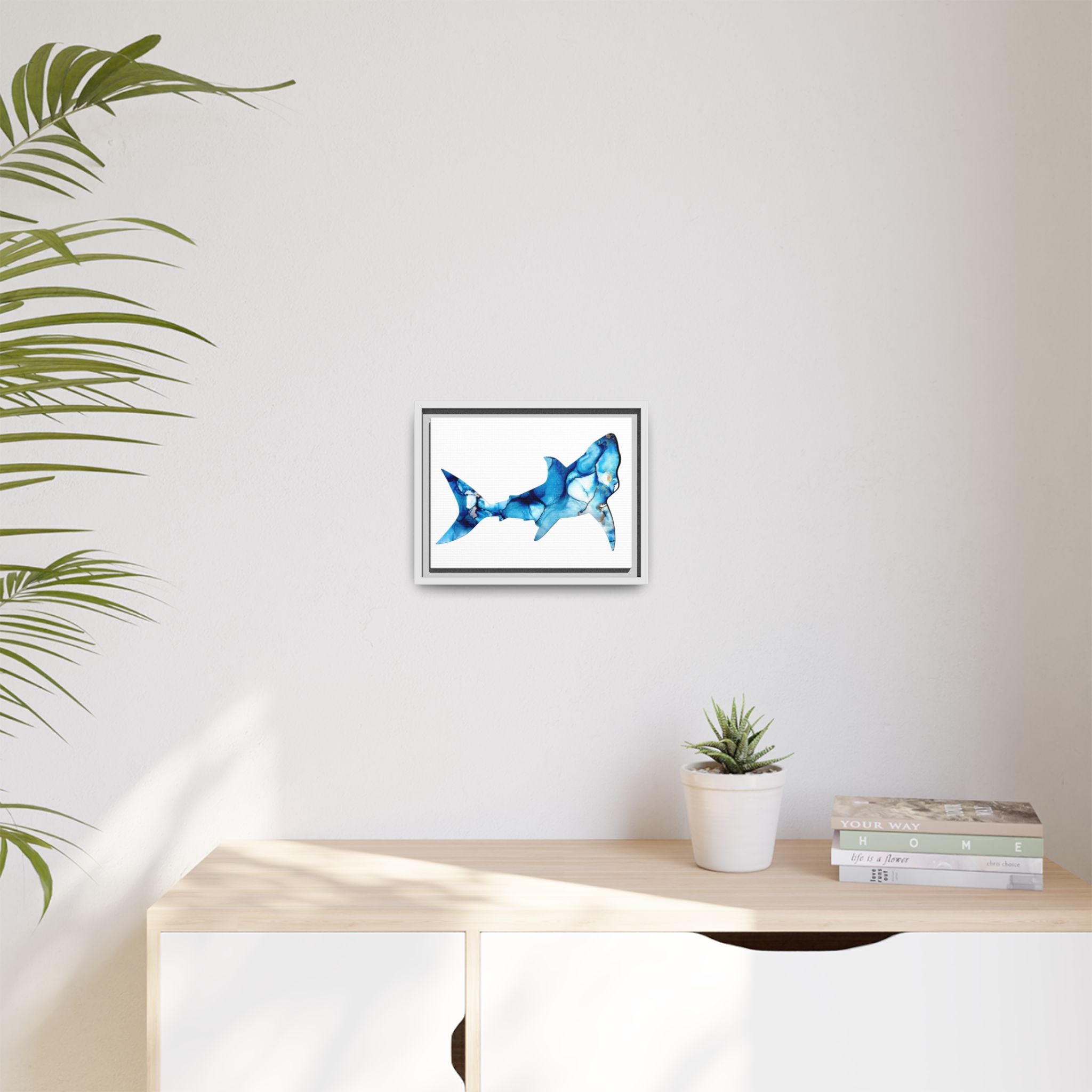 Great White 1, Matte Canvas, Framed (Multi-color)