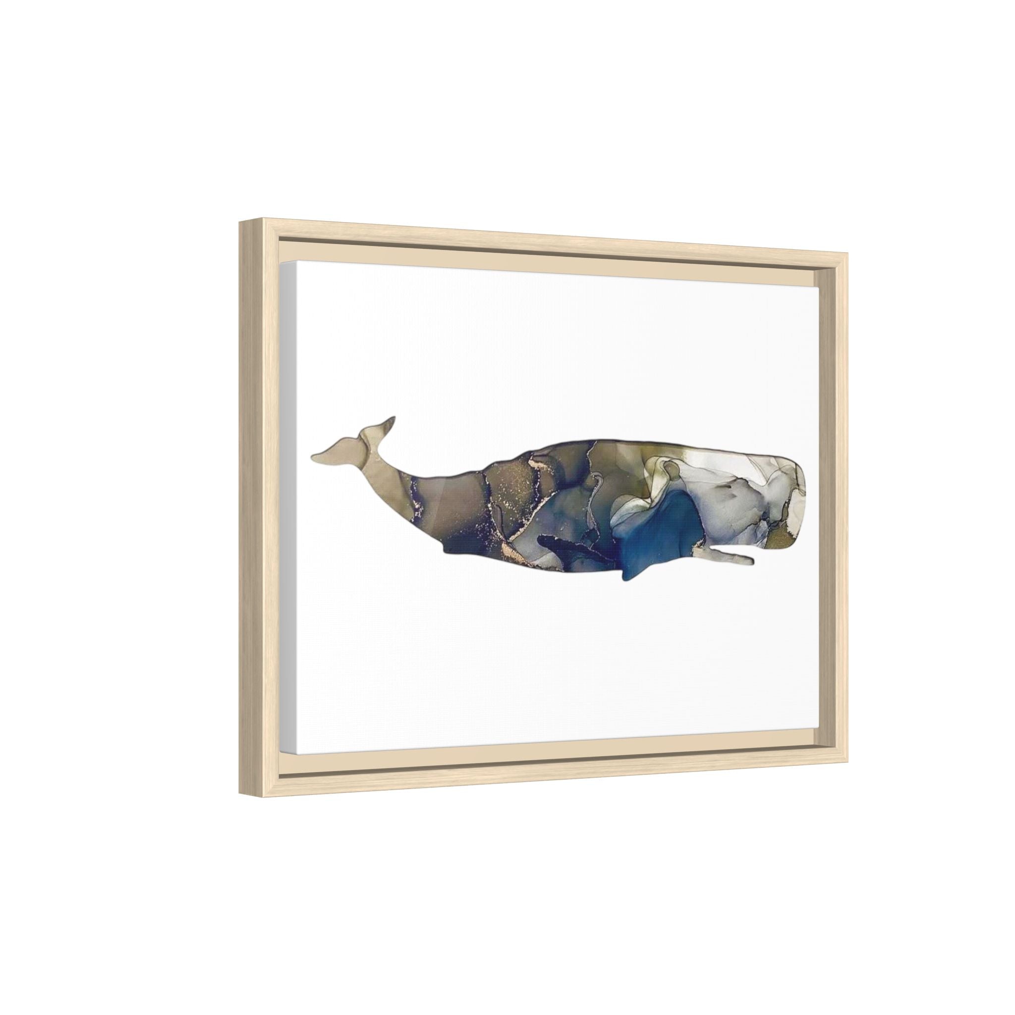 Sperm Whale Gray, Matte Canvas, Framed (Multi-color)