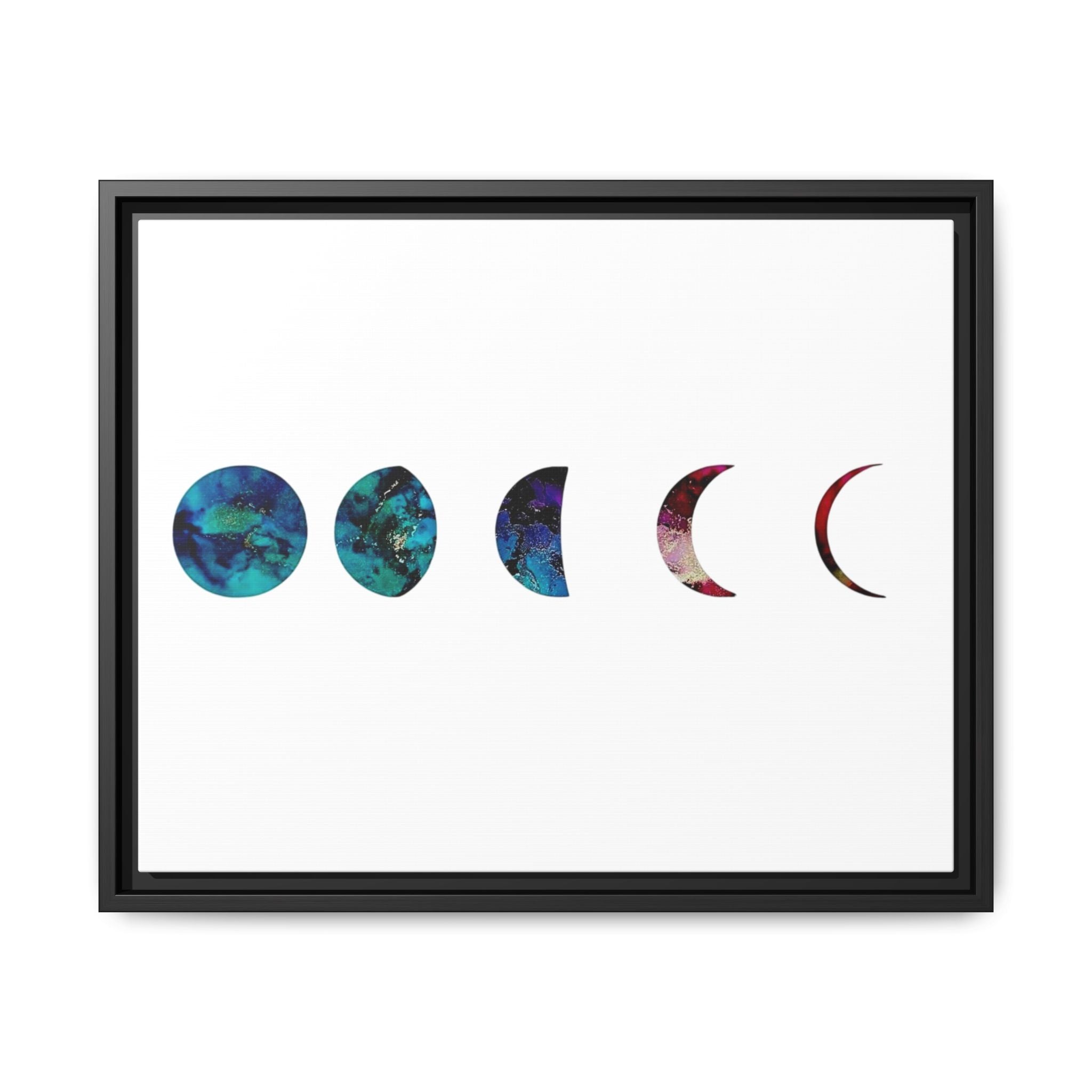Moon Phases,Matte Canvas, Framed (Multi-color)