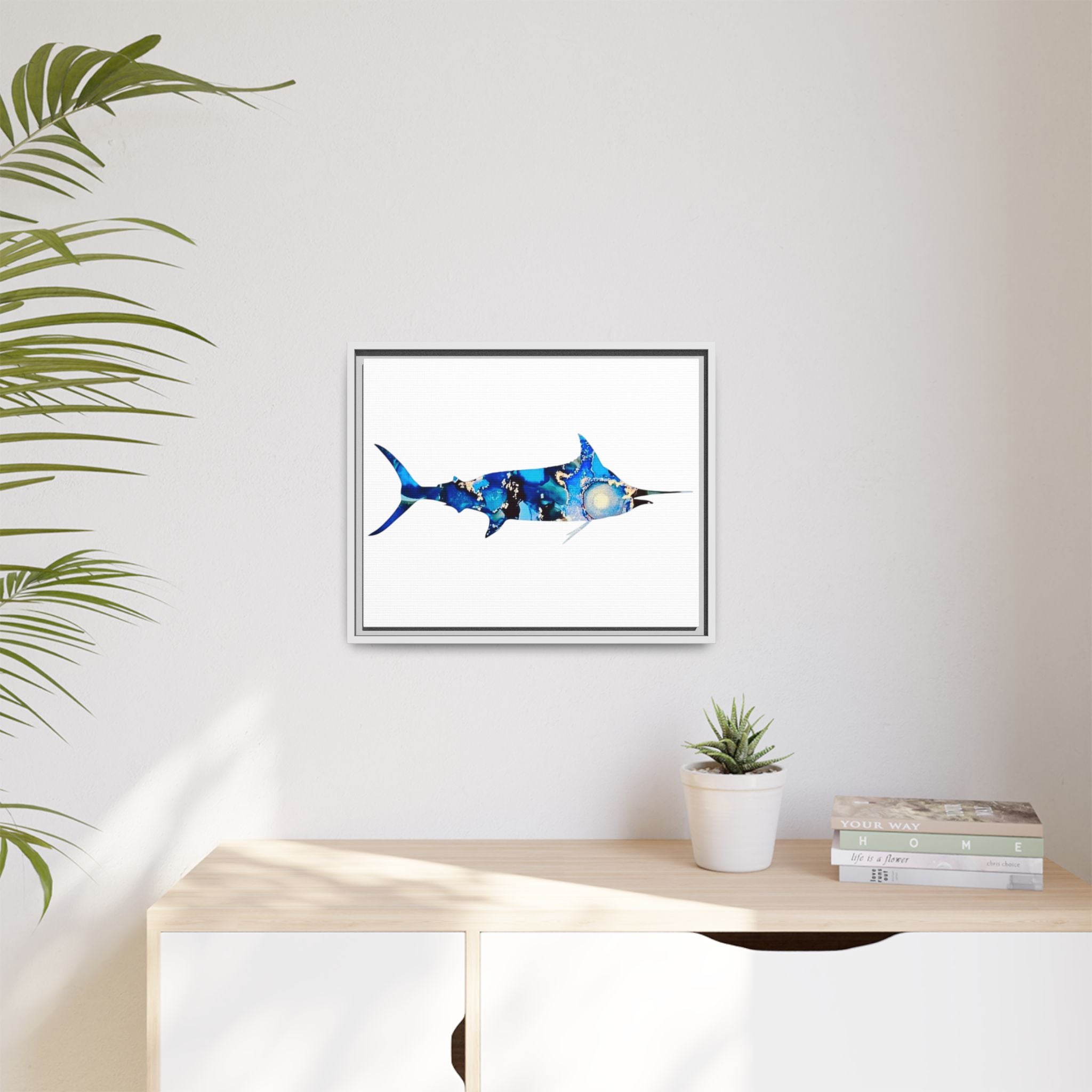 Swordfish, Matte Canvas, Framed (Multi-color)