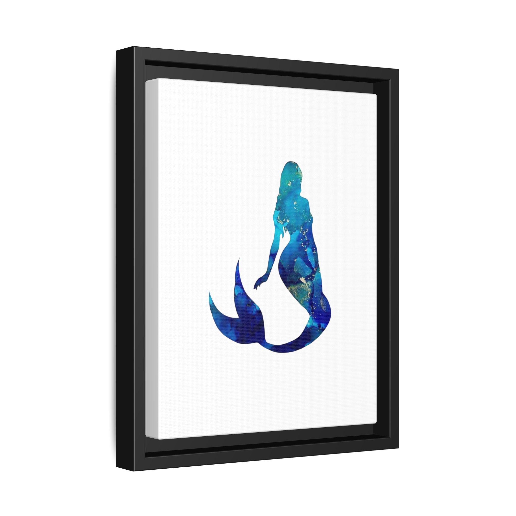 Mermaid 4,Matte Canvas, Framed (Multi-color)