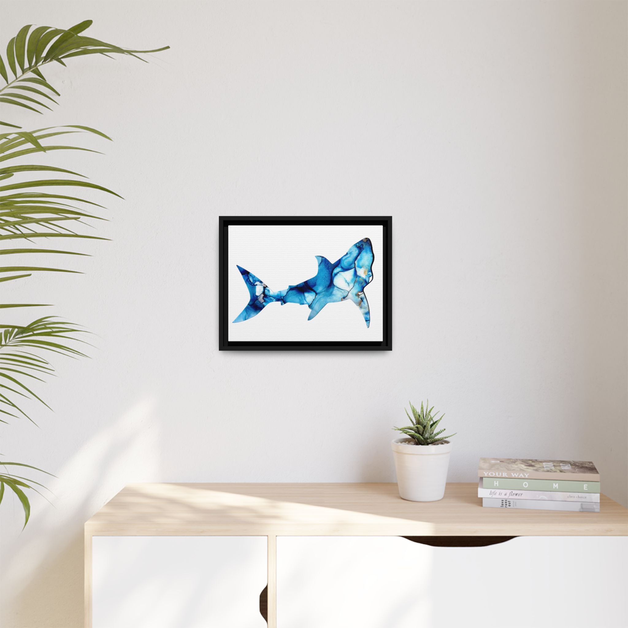 Great White 1, Matte Canvas, Framed (Multi-color)