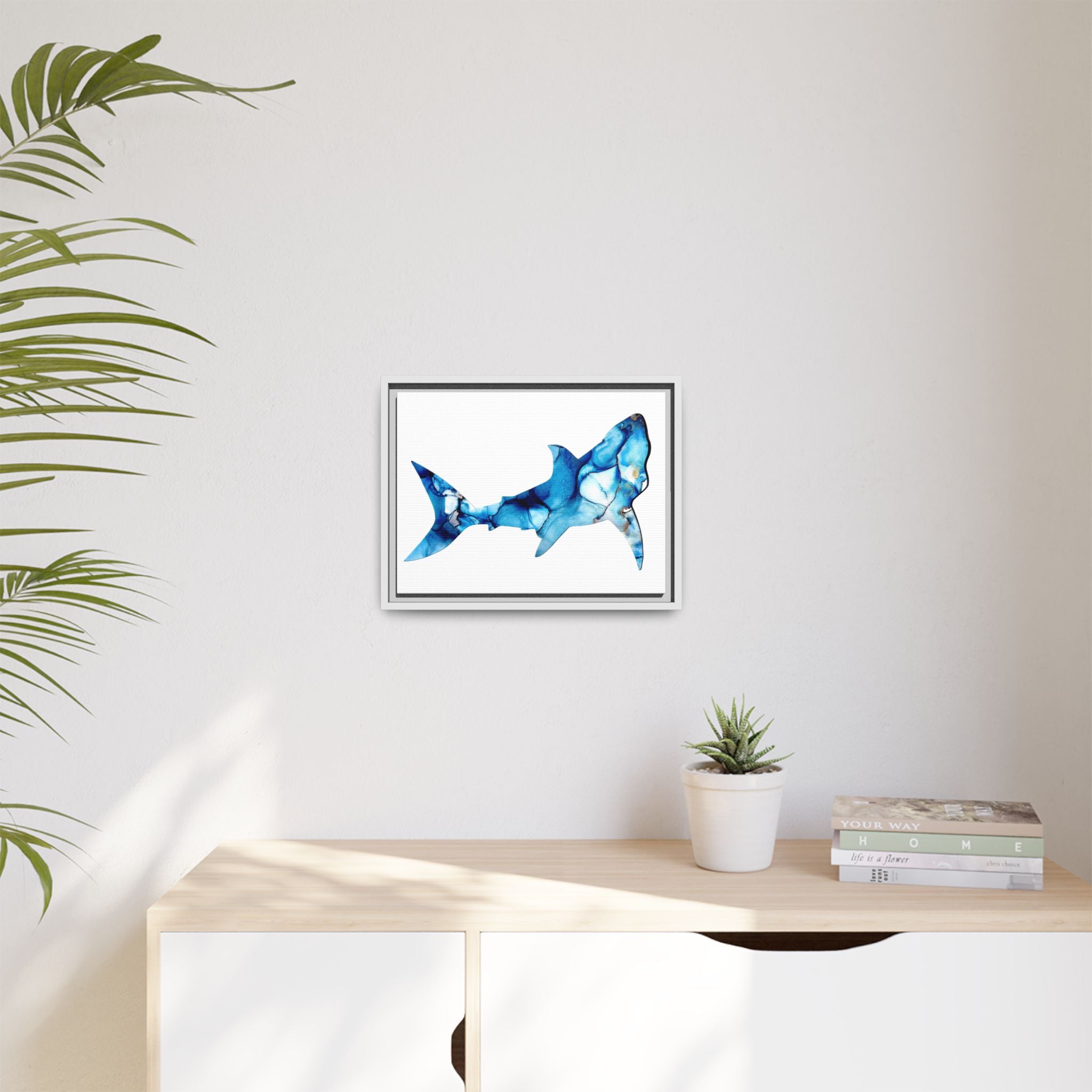 Great White 1, Matte Canvas, Framed (Multi-color)