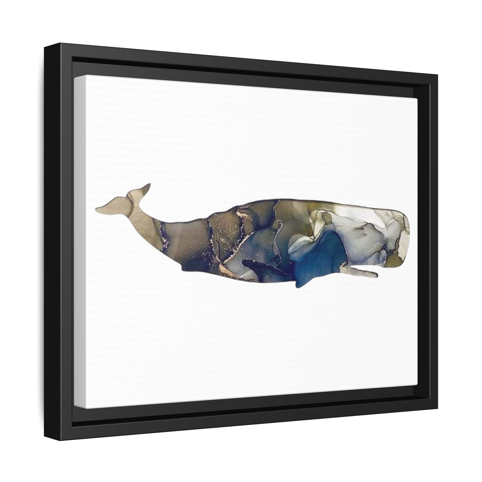 Sperm Whale Gray, Matte Canvas, Framed (Multi-color)