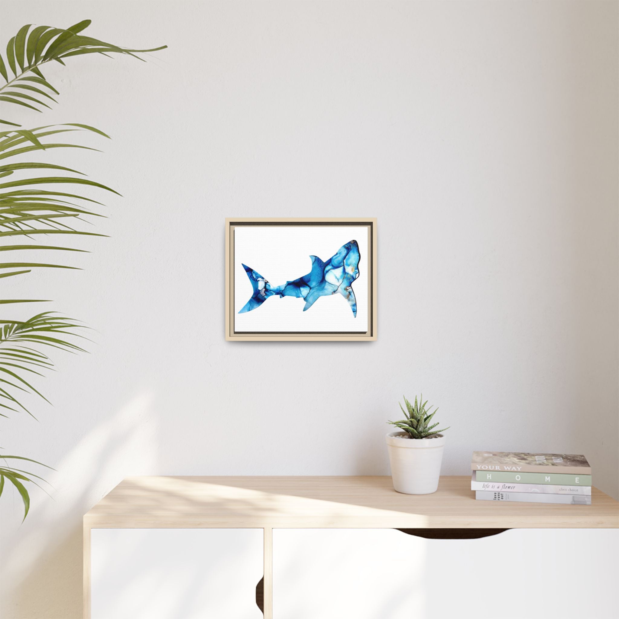 Great White 1, Matte Canvas, Framed (Multi-color)
