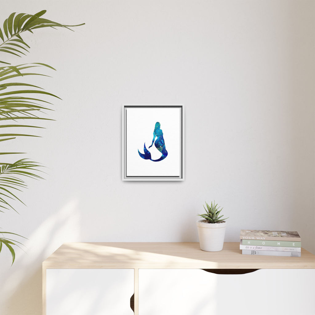 Mermaid 4,Matte Canvas, Framed (Multi-color)