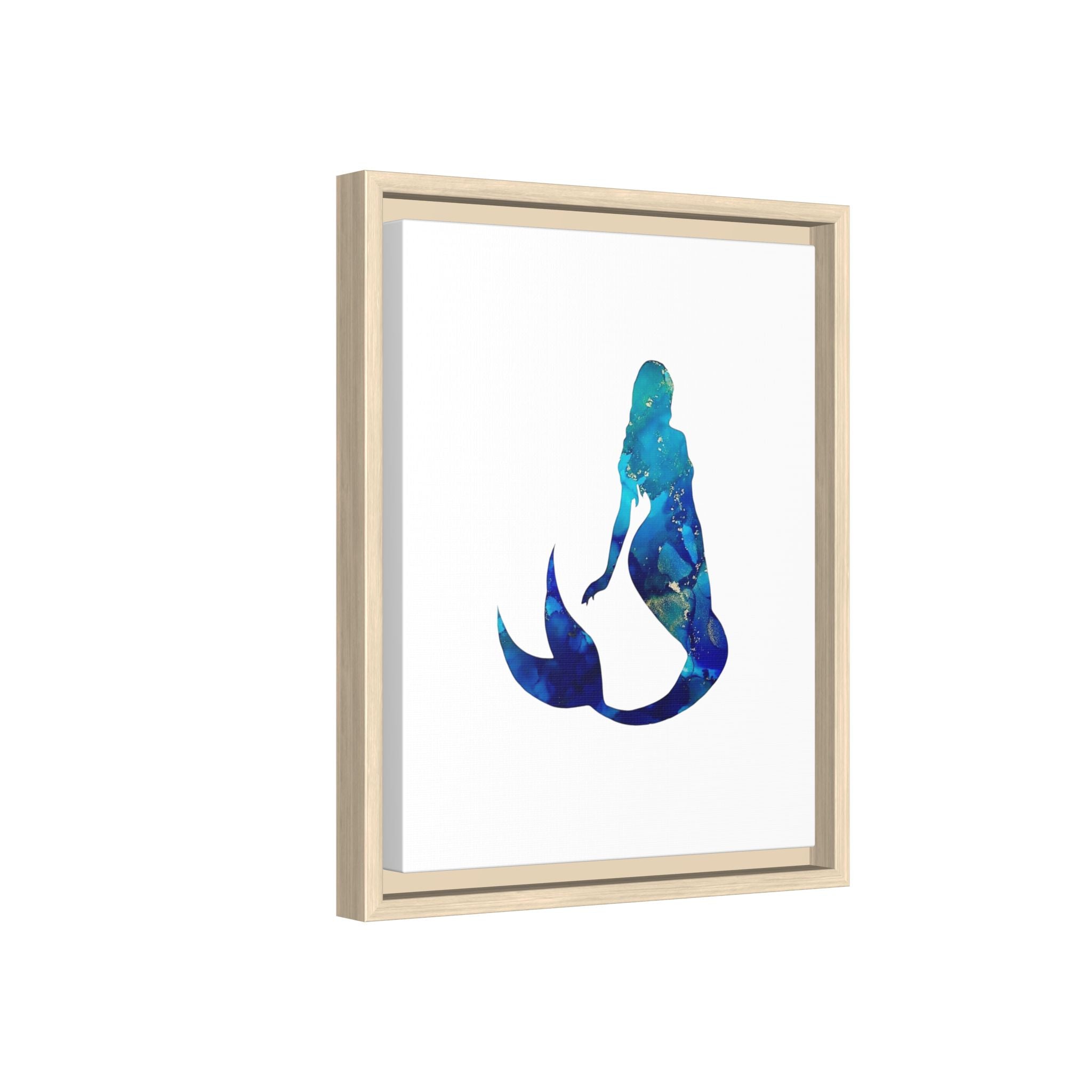 Mermaid 4,Matte Canvas, Framed (Multi-color)