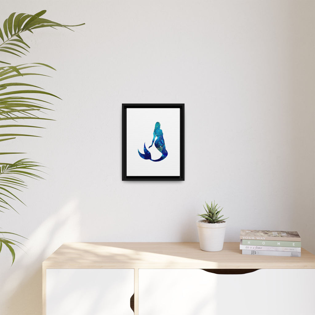 Mermaid 4,Matte Canvas, Framed (Multi-color)