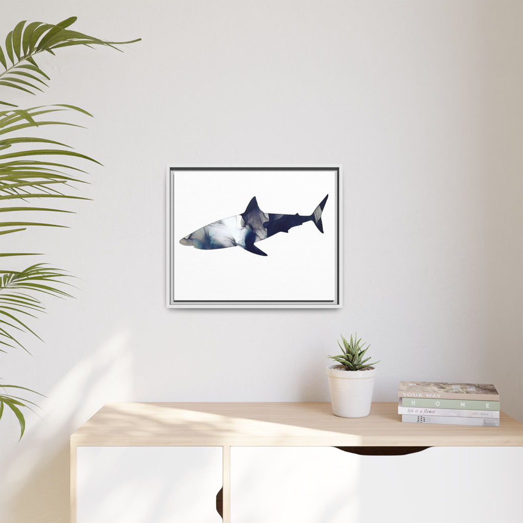 Great White 2,Matte Canvas, Framed (Multi-color)