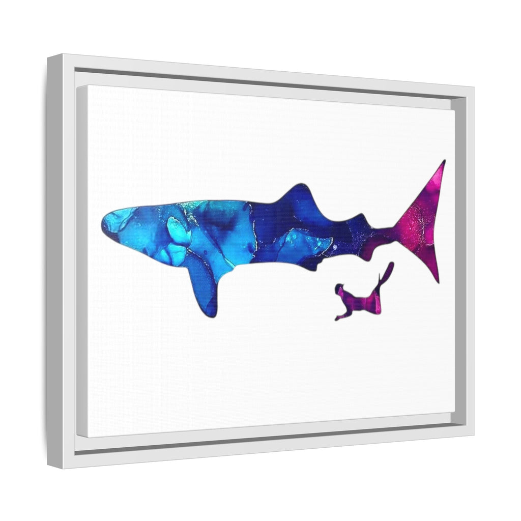 Swimming With Giants, Matte Canvas, Framed (Multi-color)